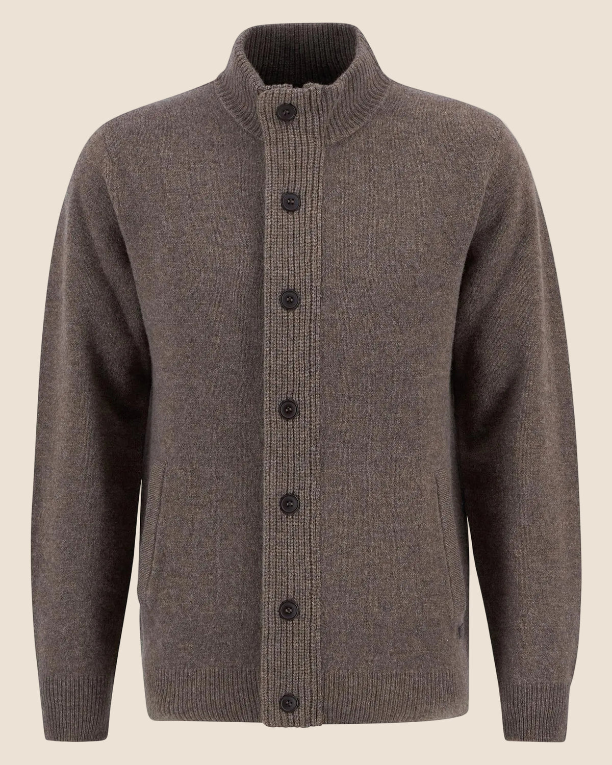 Patch Zip Thourgh - Mørk Beige