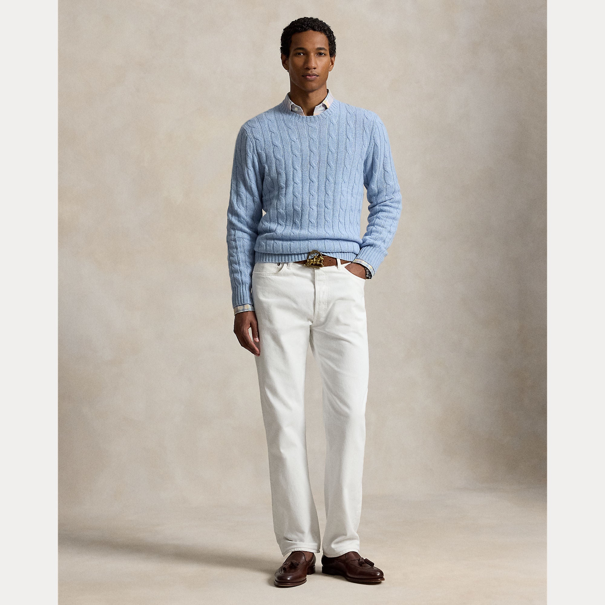Cable Knit - lys blå