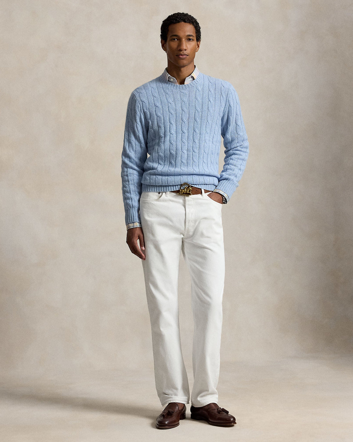 Cable Knit - lys blå