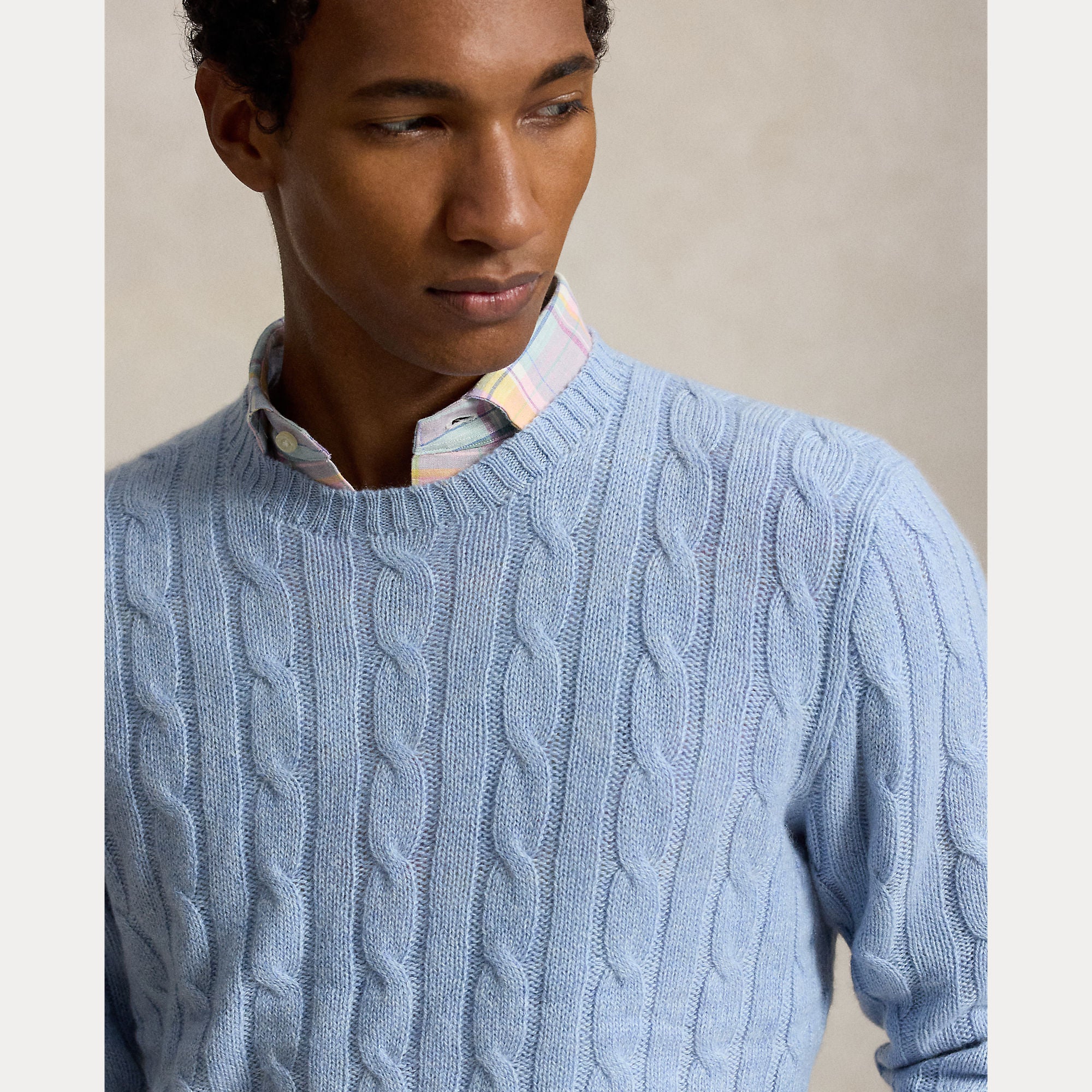 Cable Knit - lys blå
