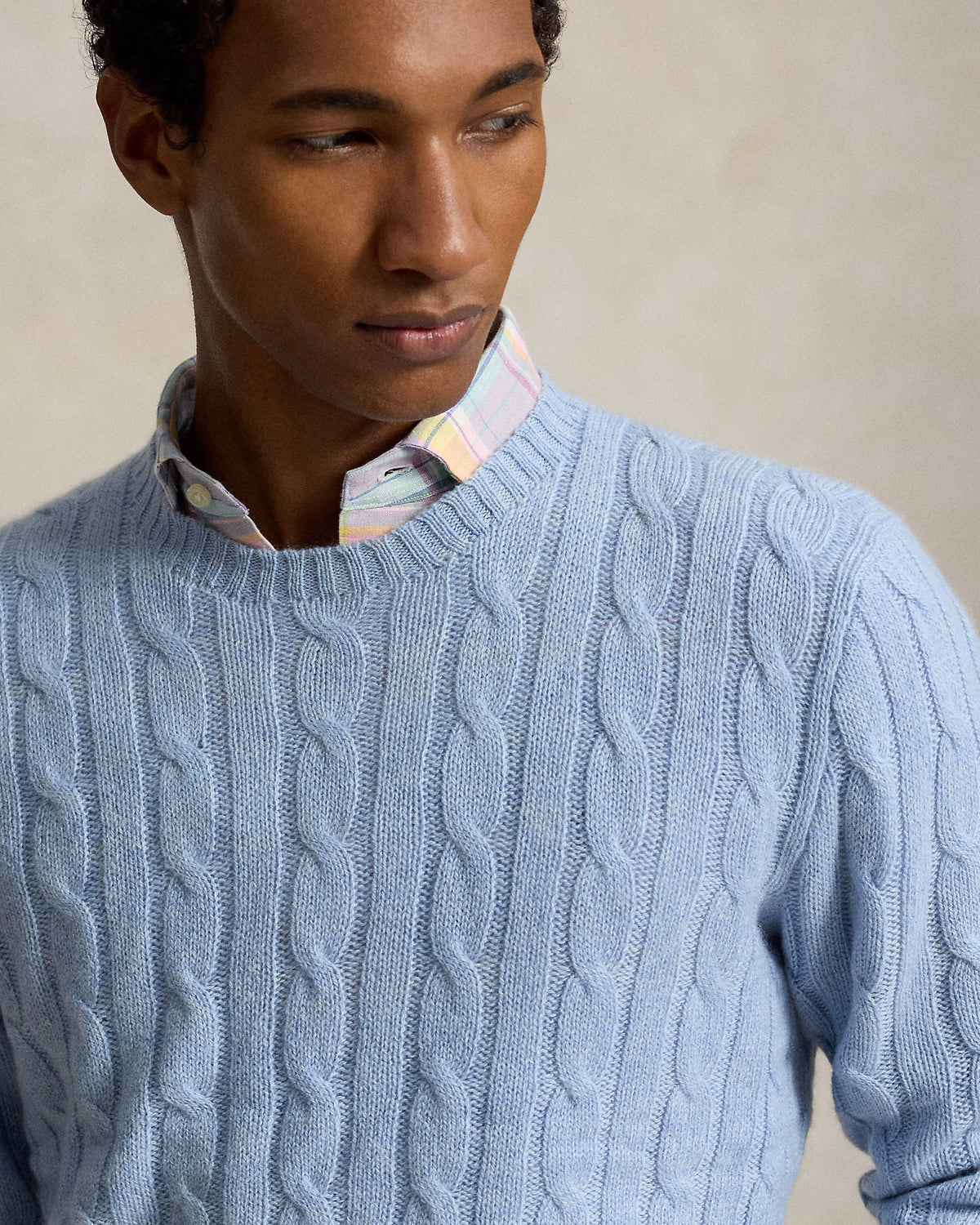 Cable Knit - lys blå
