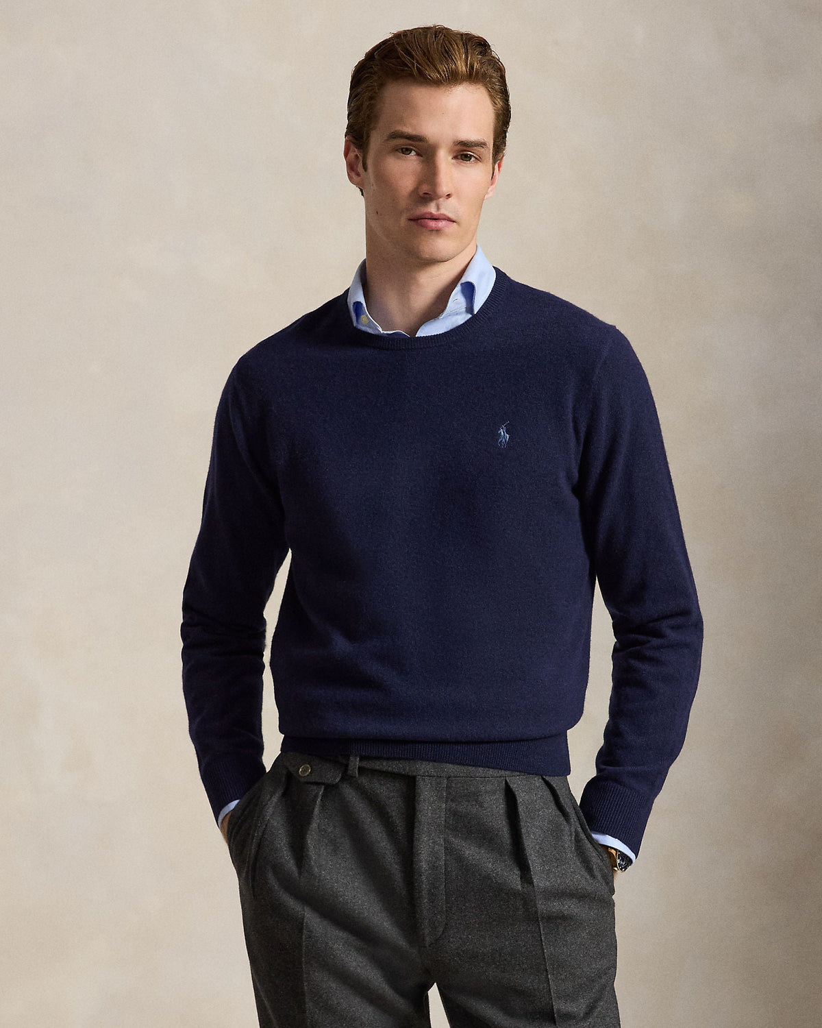 Merino Rundhals - Navy