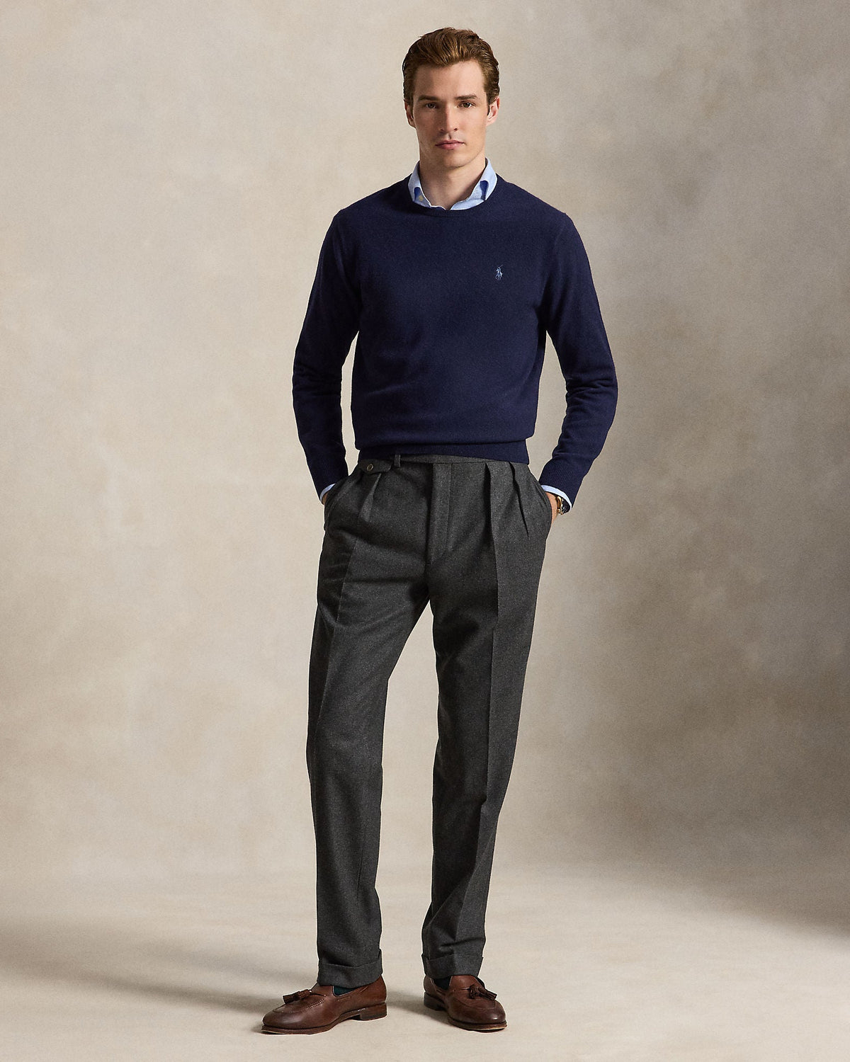 Merino Rundhals - Navy