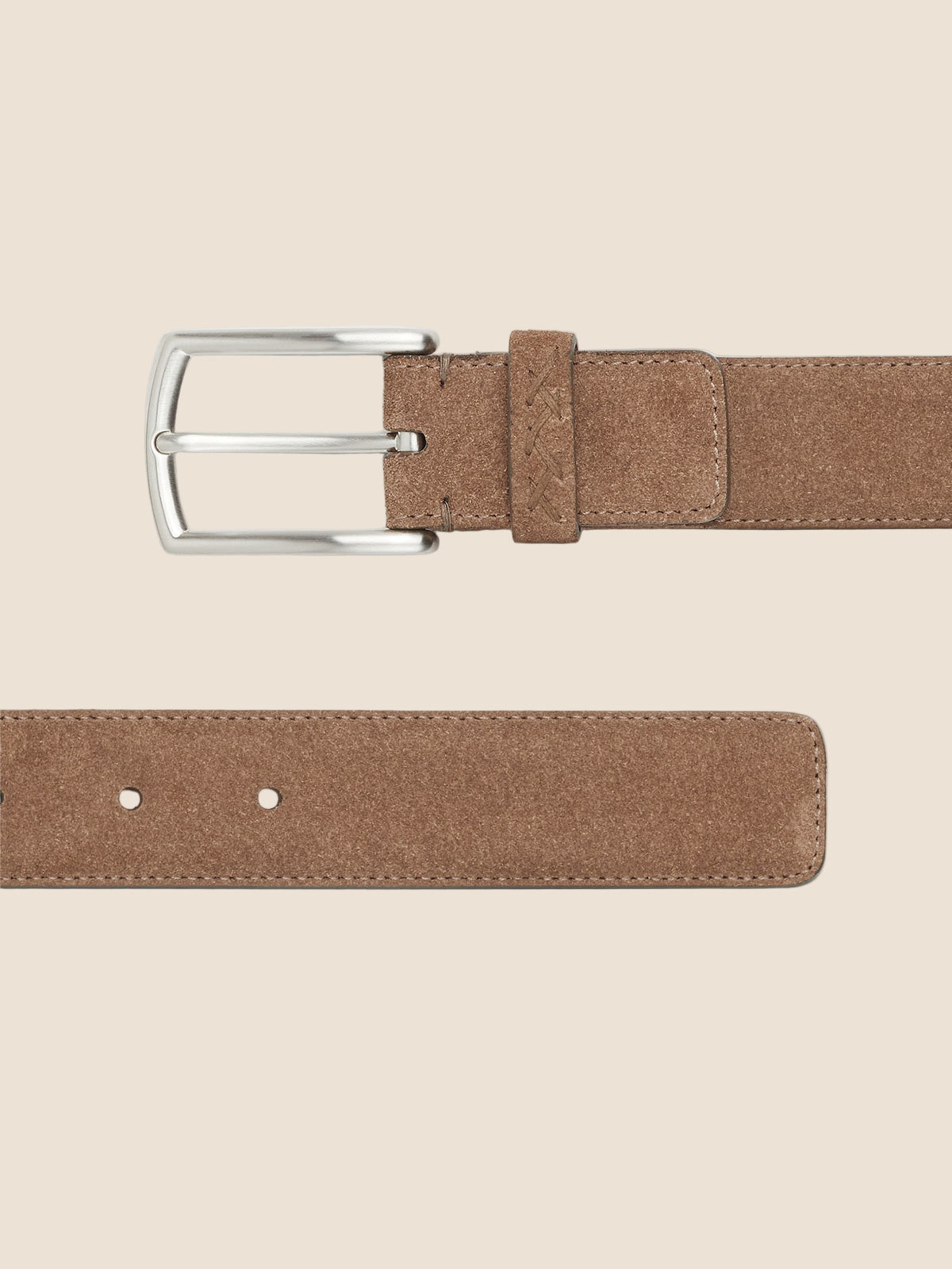 Triple Stitch Buckle Belte Beige-Zegna-www.gunnaroye.no