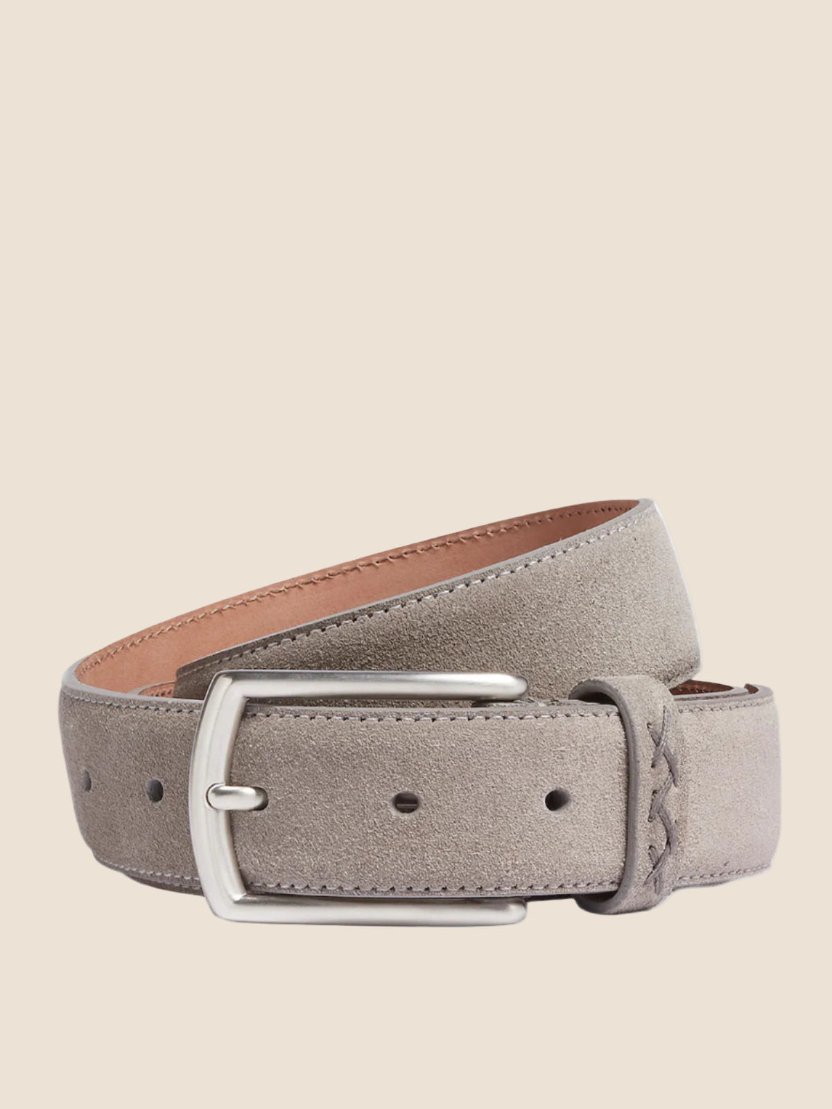Triple Stitch Buckle Belte Grå-Zegna-www.gunnaroye.no