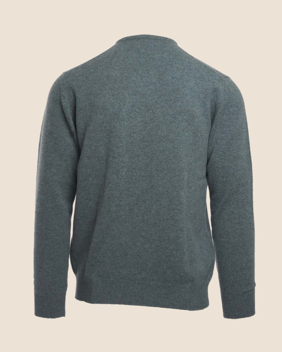 Lammeullsgenser V-hals Sjøgrønn-JOHNSTONS OF ELGIN-www.gunnaroye.no