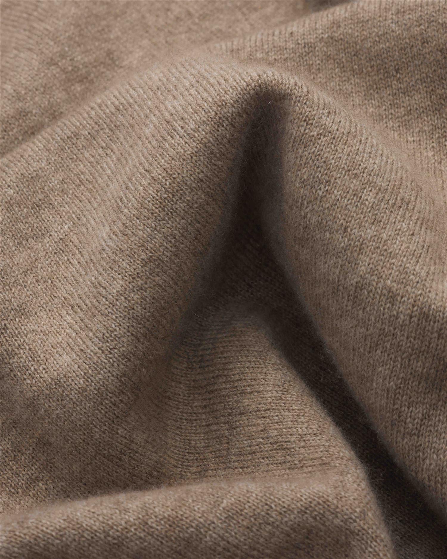 Half-Zip med Kontrast - Beige