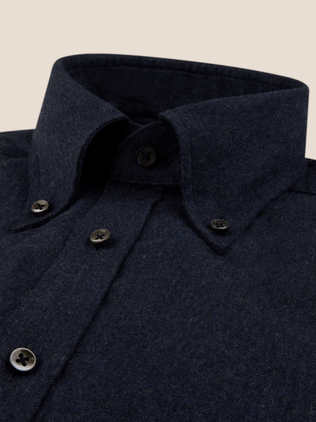 Regular Flanell Skjorte - Mørk blå