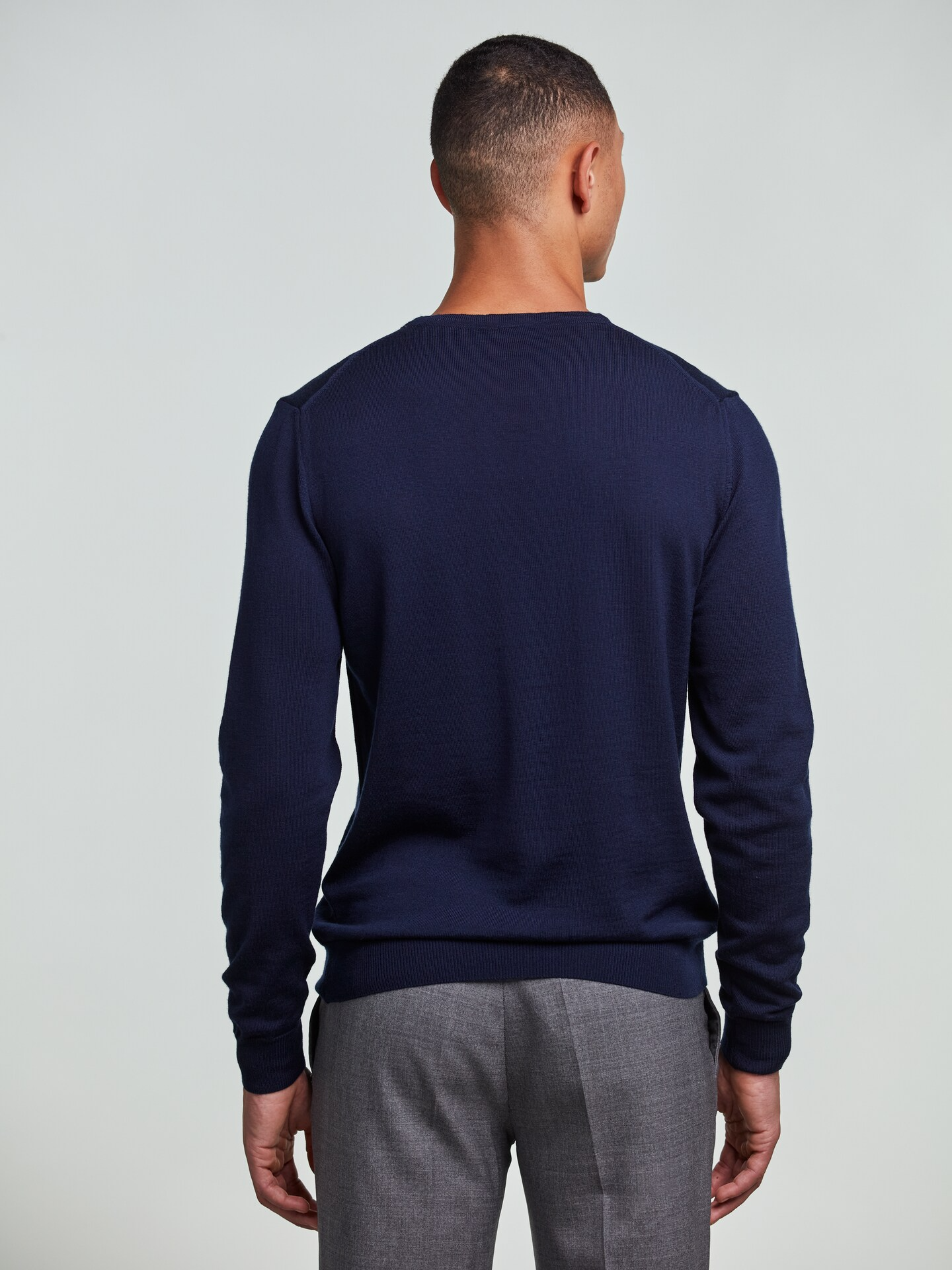 Merino Crew neck - Mørk Blå