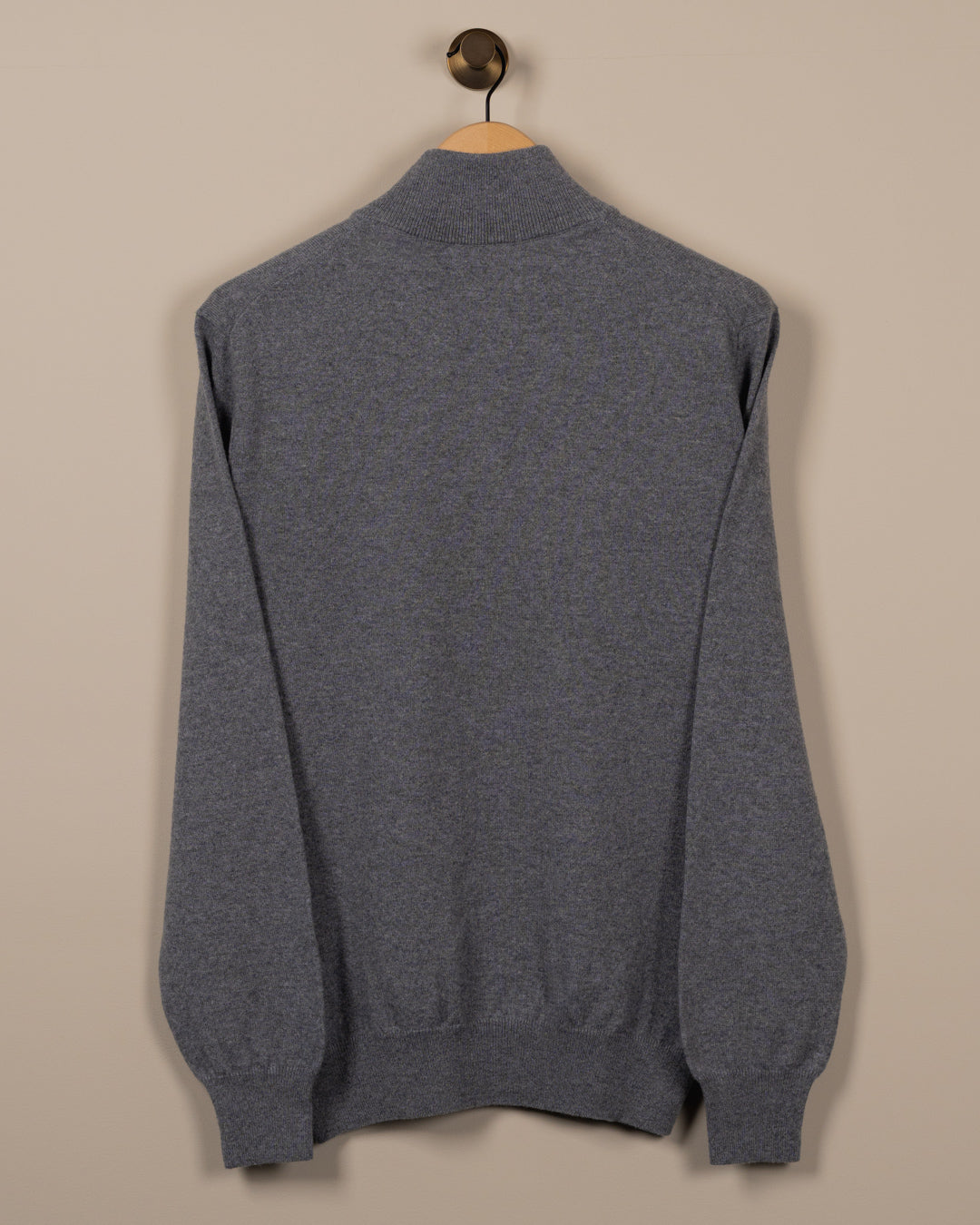 Cashmere Half-Zip genser - Grå