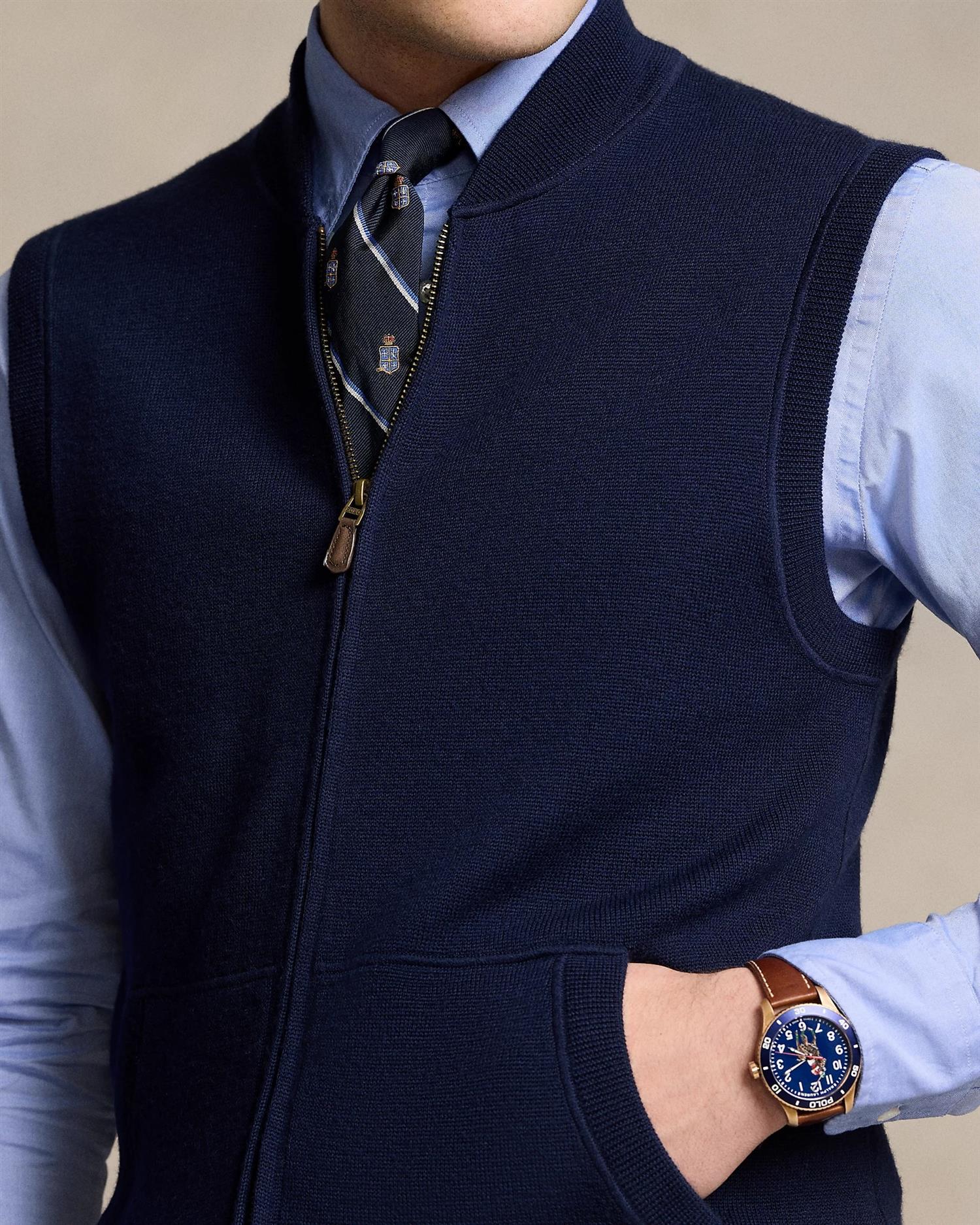 Merino Vest - Navy-Polo Ralph Lauren-www.gunnaroye.no