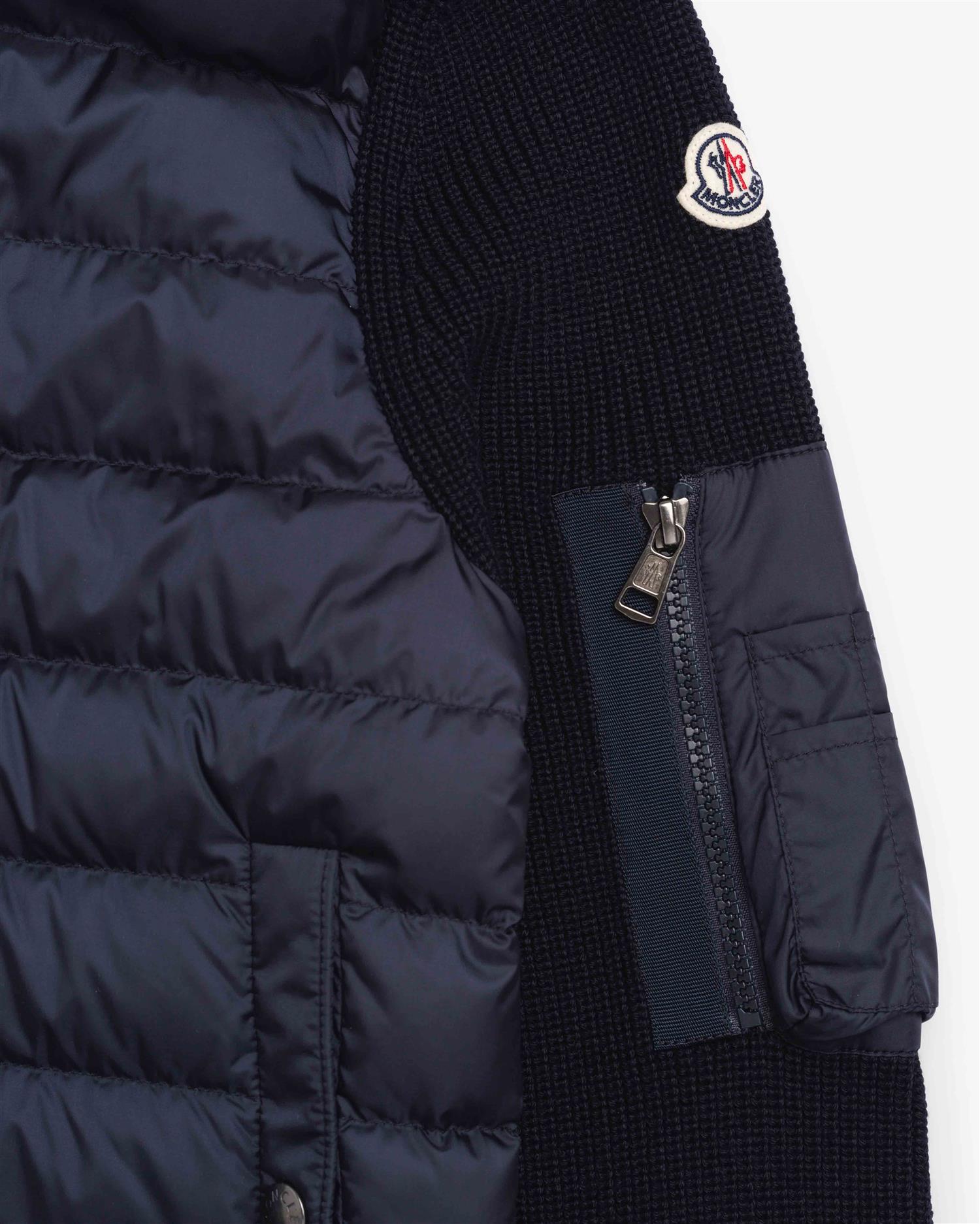 Cardigan med Dun - Navy-MONCLER-www.gunnaroye.no