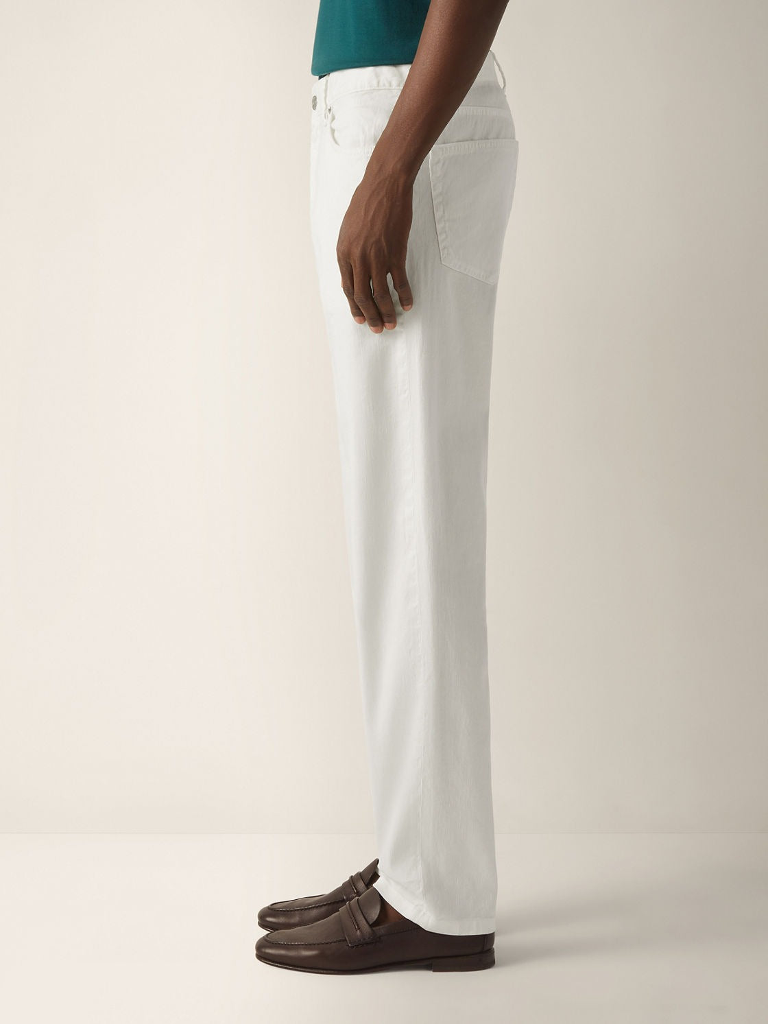 Jeans Lin/Bomull - Hvit