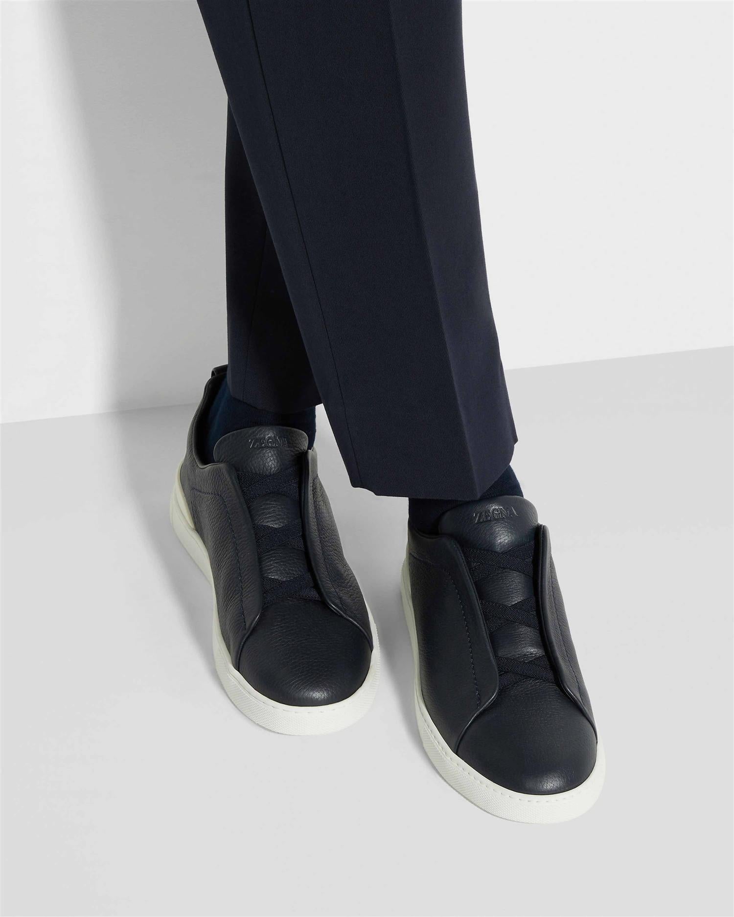 Triple Stitch Low Top-Zegna-www.gunnaroye.no