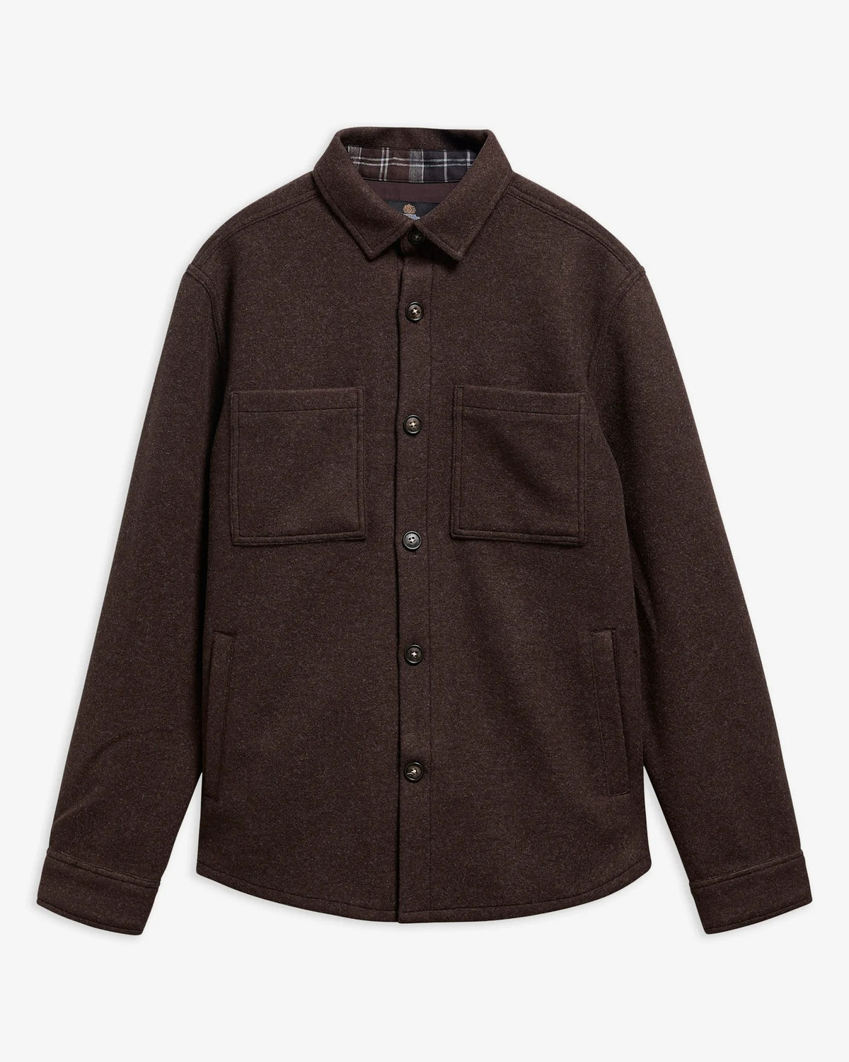 Marltown overshirt i ullblanding - Brun