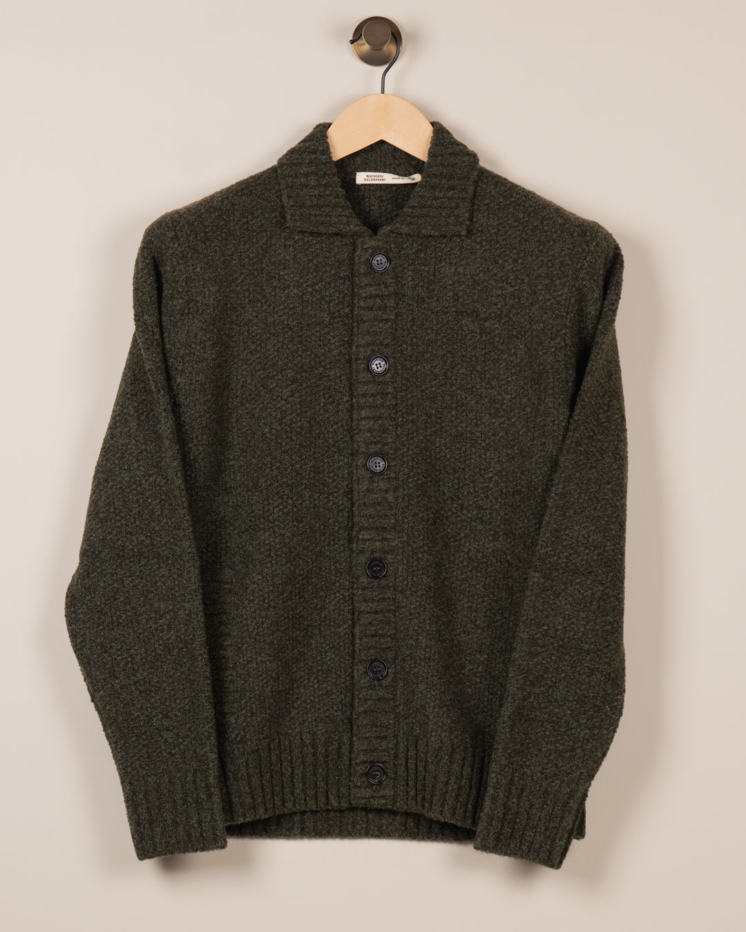 Blouson Wool Blend Cardigan - Grønn