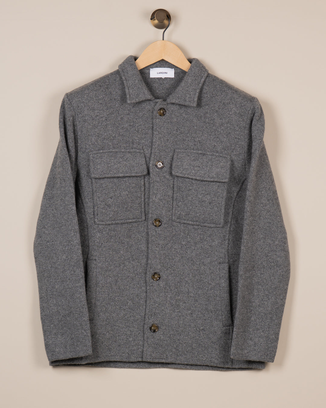 Knit overshirt- Grå