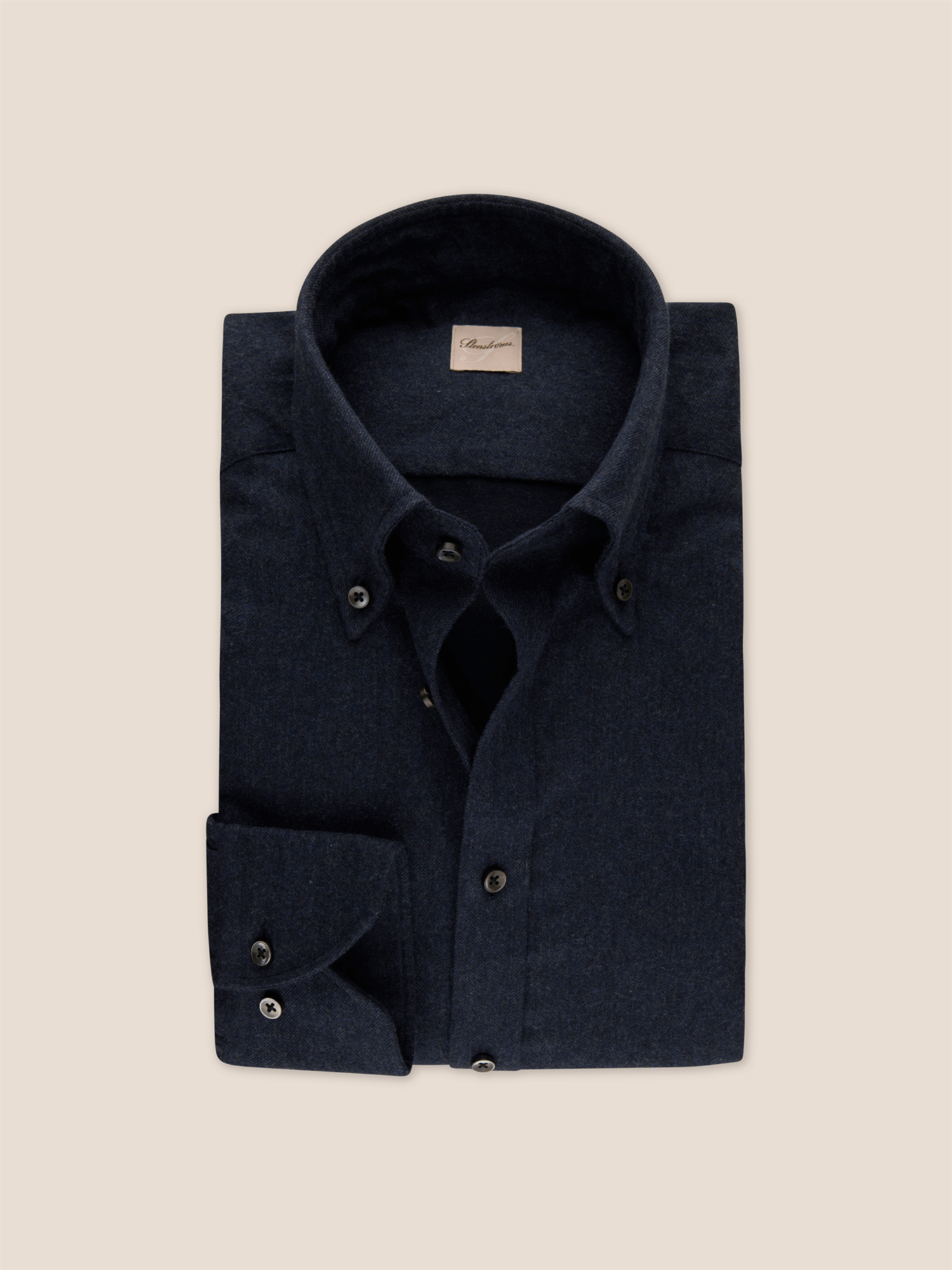 Regular Flanell Skjorte - Mørk blå