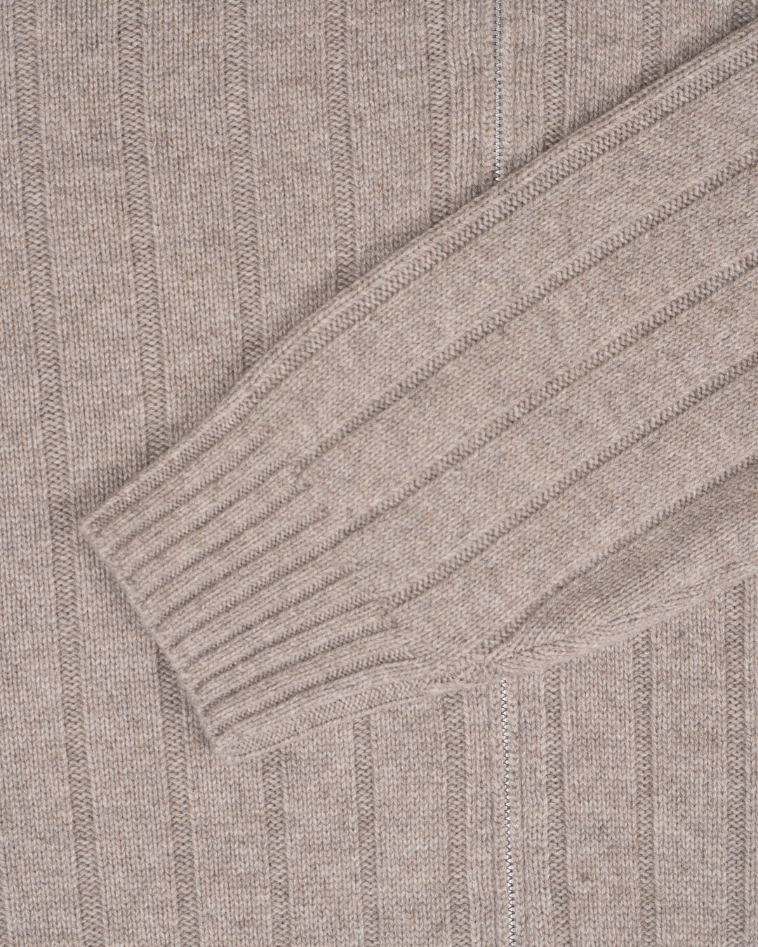Cashemere Full-Zip Cardigan - Grå