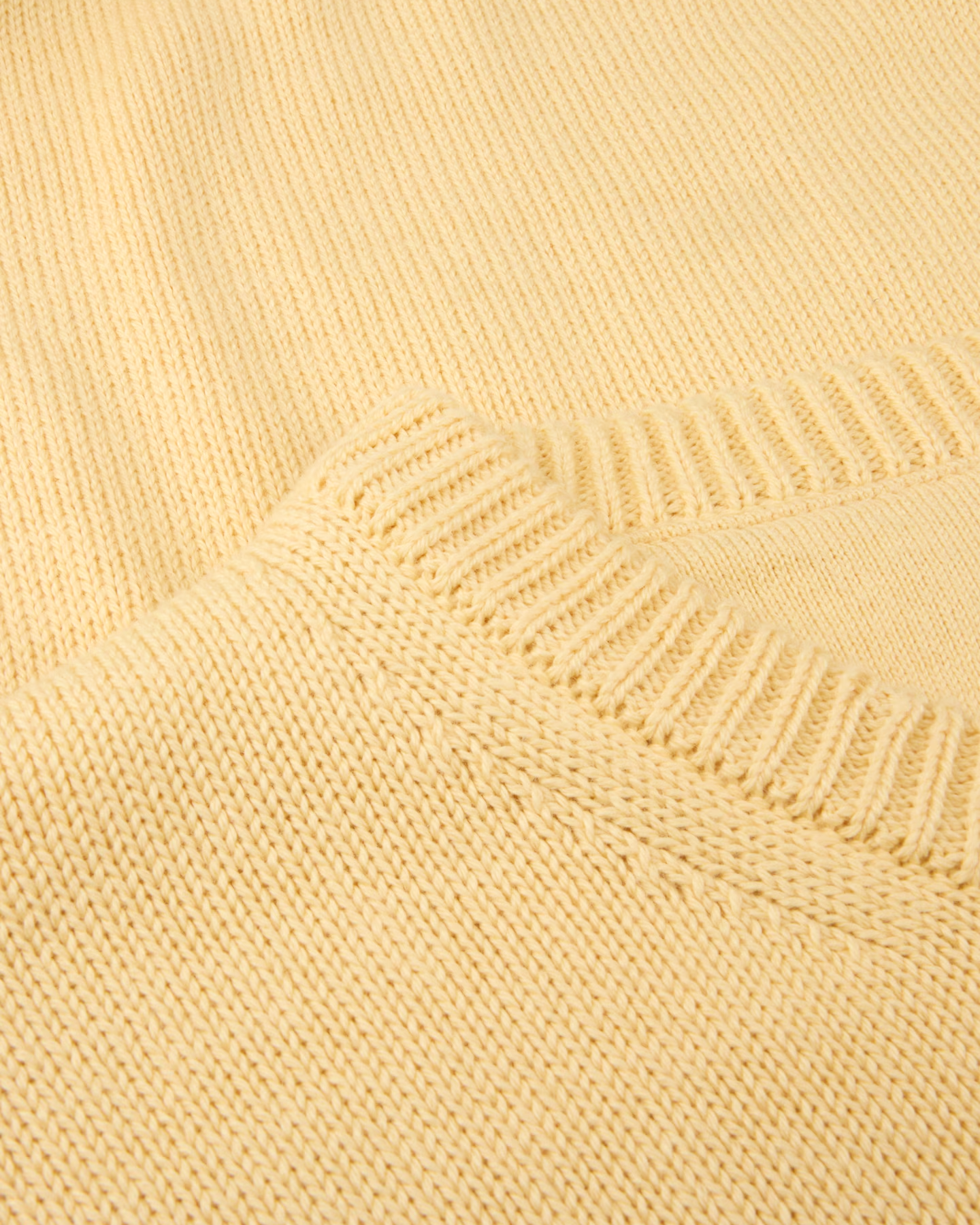 Rundhals Genser Bomull - Gul