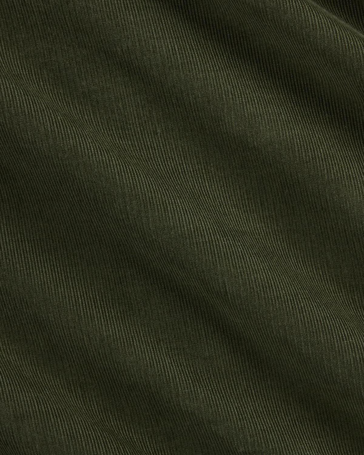 Button-down kordfløyelskjorte - Oliven