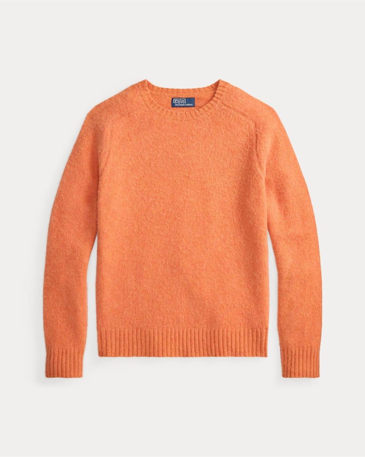 Crewneck genser ull/kasjmir - Oransje