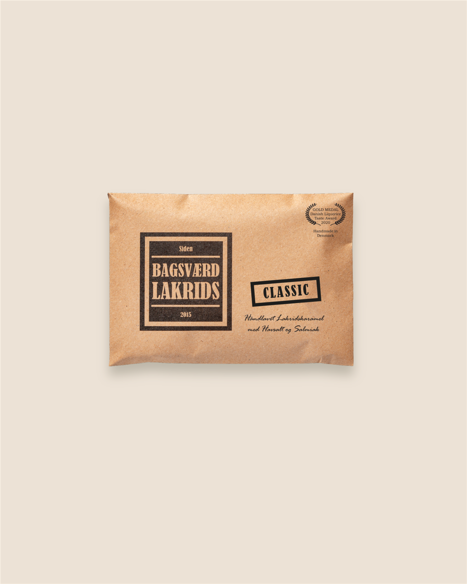 Lakrisplate med vanlig salt lakris, 160gr