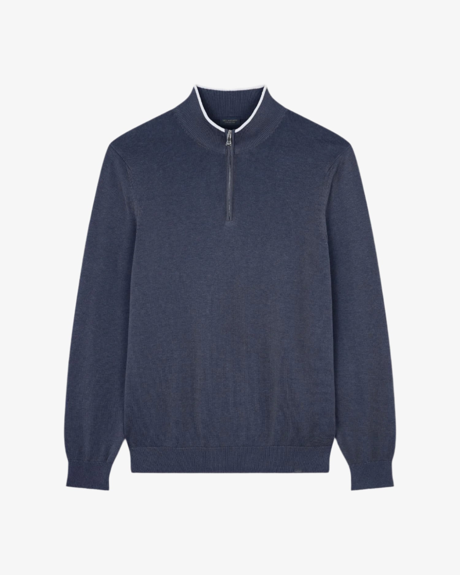 Cotton Silk Half-Zip Blå