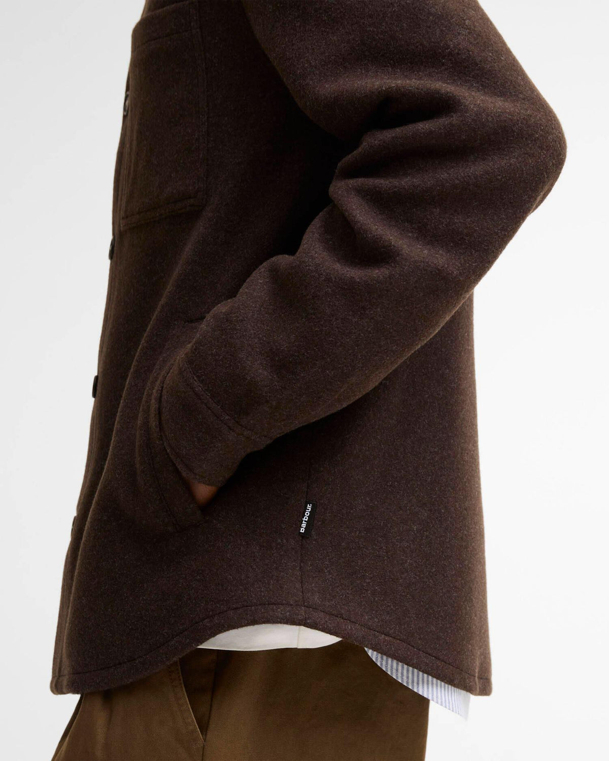 Marltown overshirt i ullblanding - Brun
