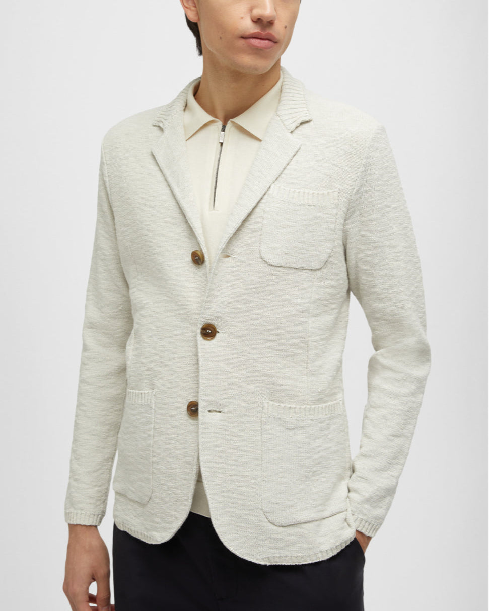 Portofino Strikket Blazer - Krem