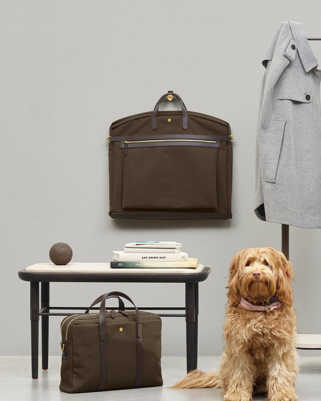 M/S Suit Carrier Army/Dark Brwon