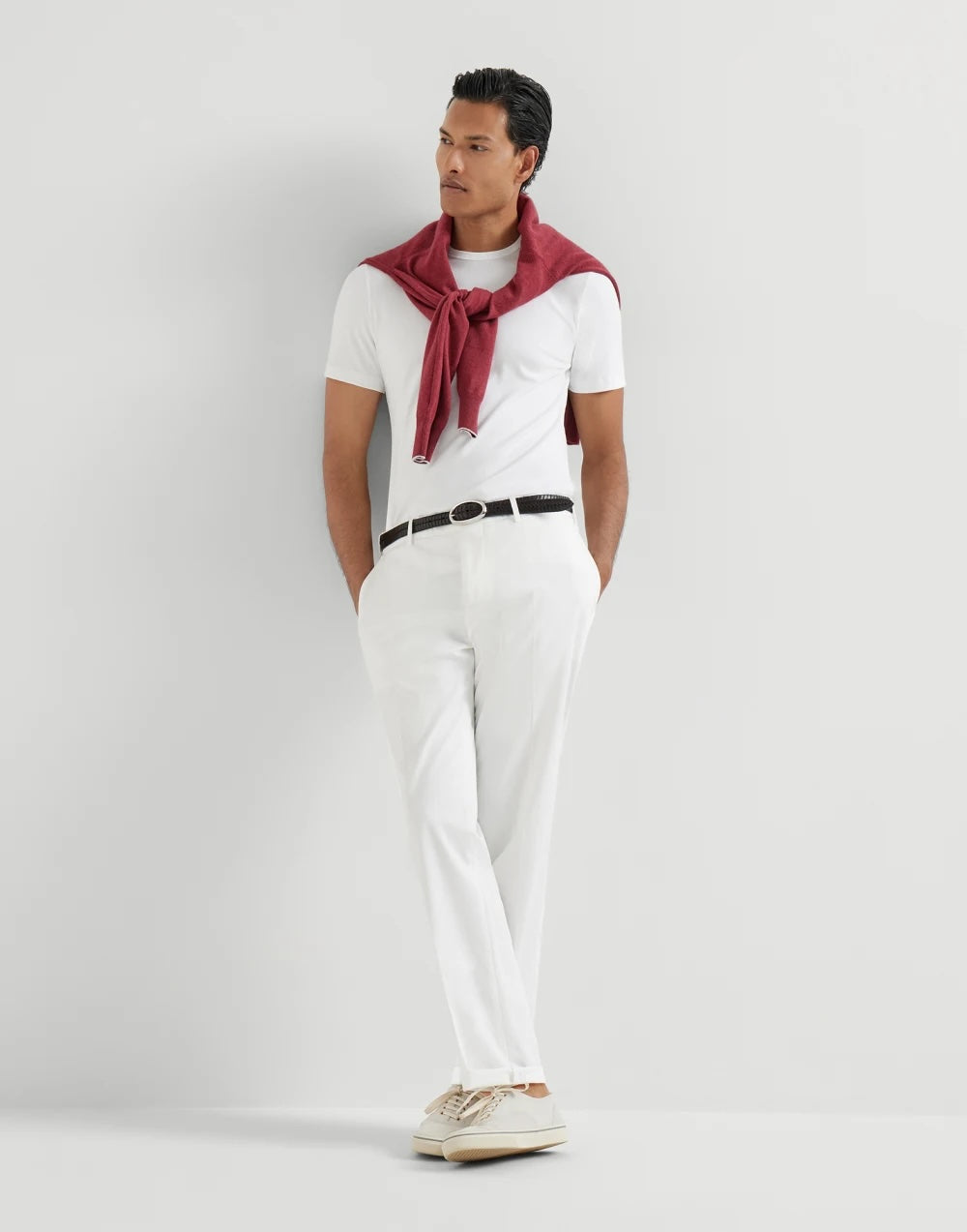 Garment-Dyed Pima-bomullsgabardin Chinos