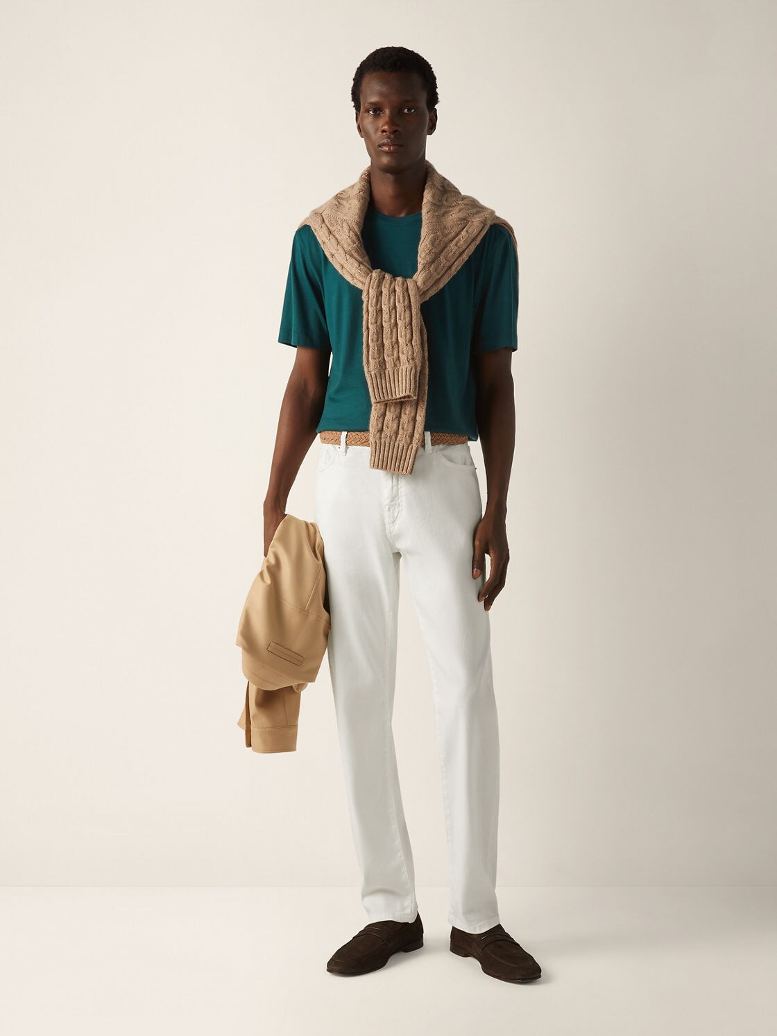 Jeans Lin/Bomull - Hvit