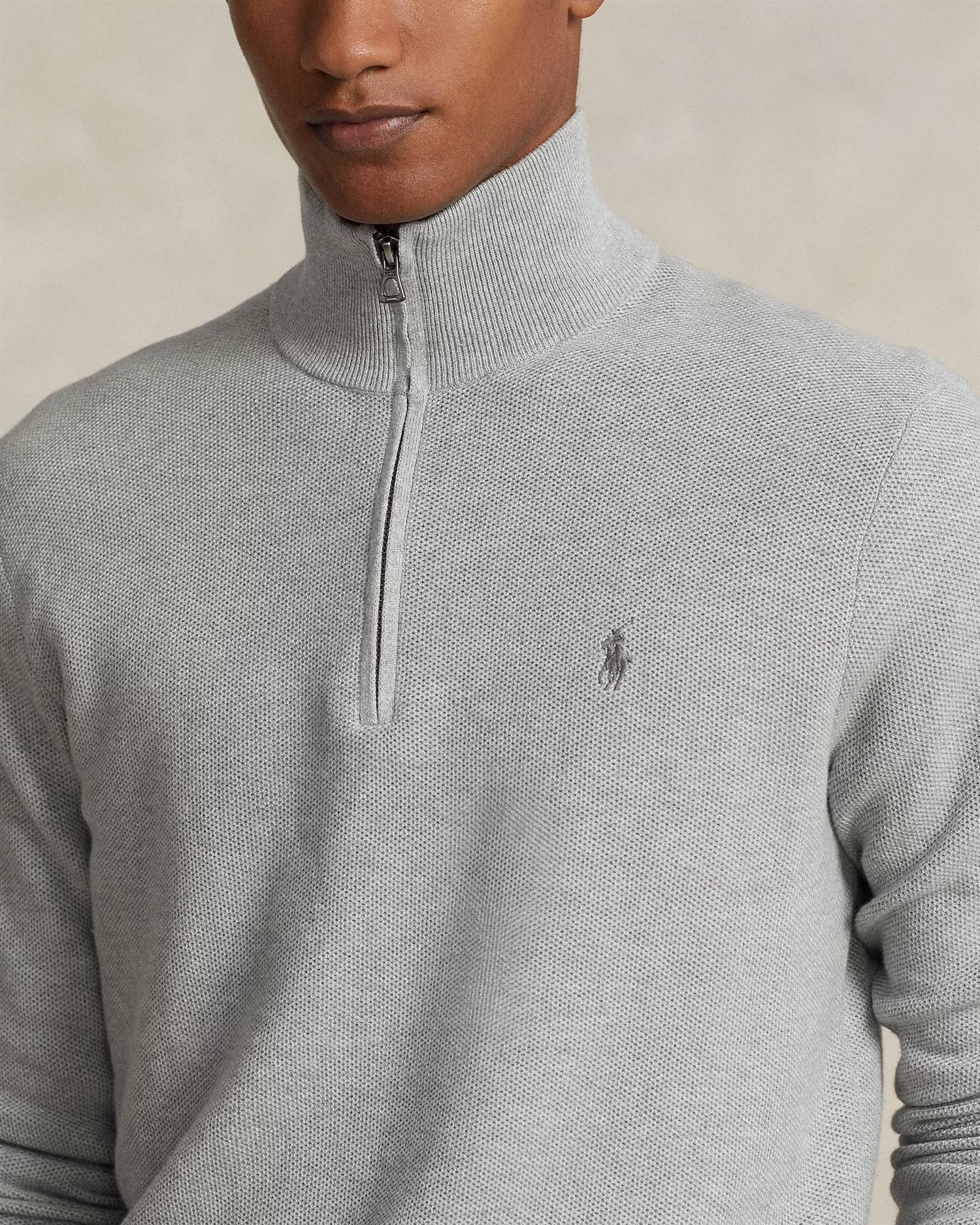 Half-Zip Grå-Polo Ralph Lauren-www.gunnaroye.no