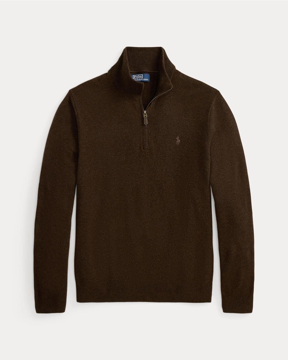 Merino Half Zip - Brun