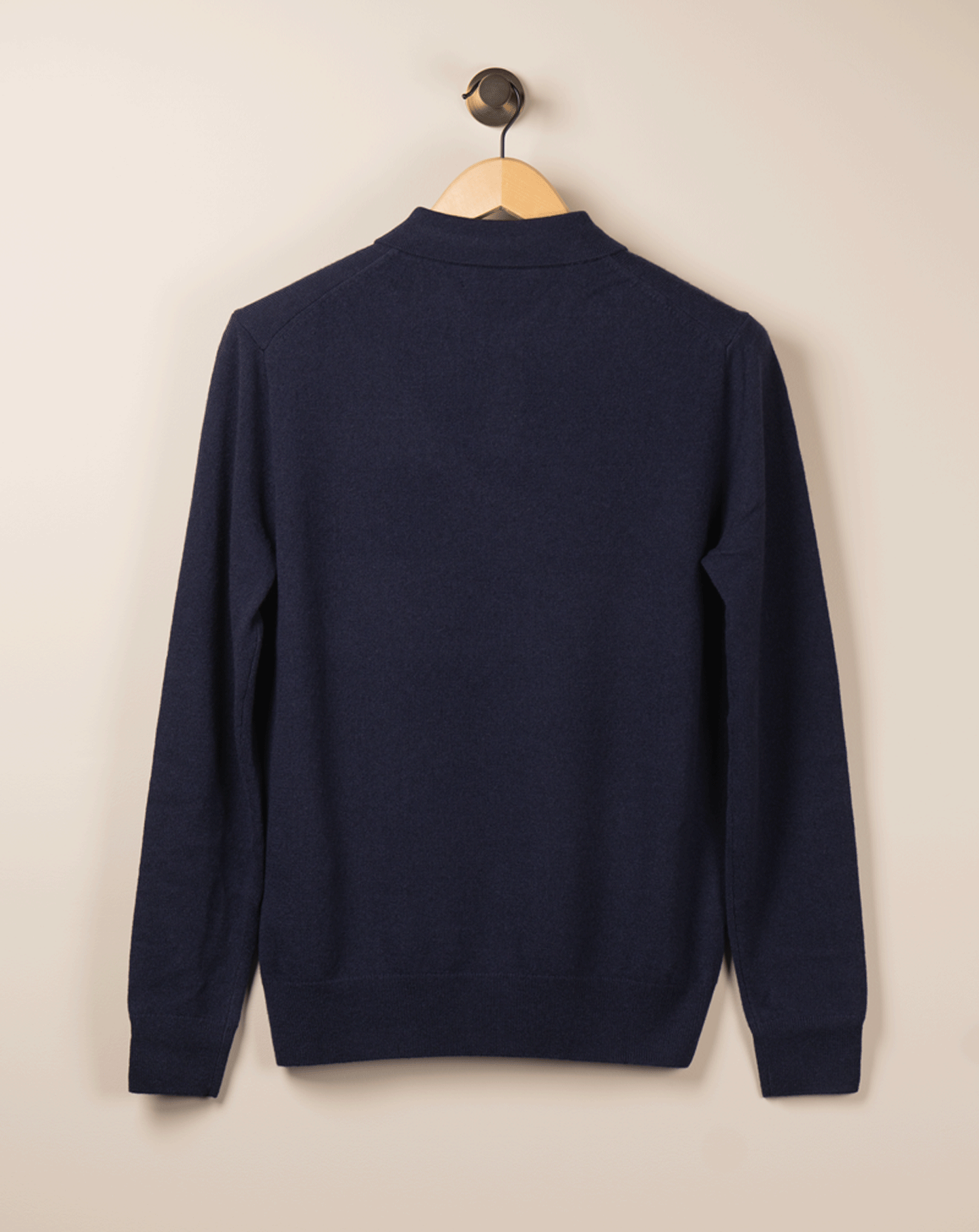 Wool Johnny-krage Genser - Navy