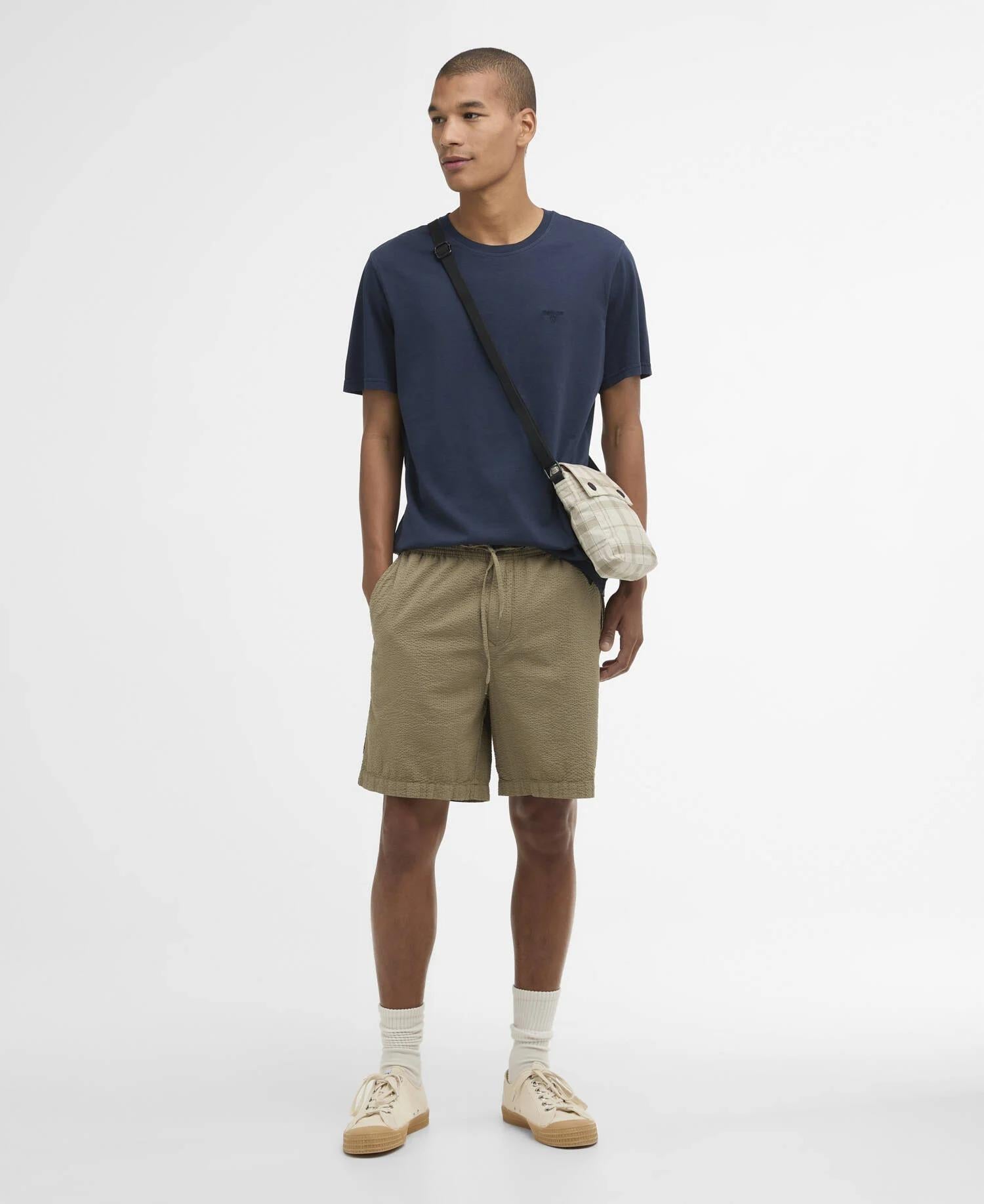 Seersucker Shorts - Oliven