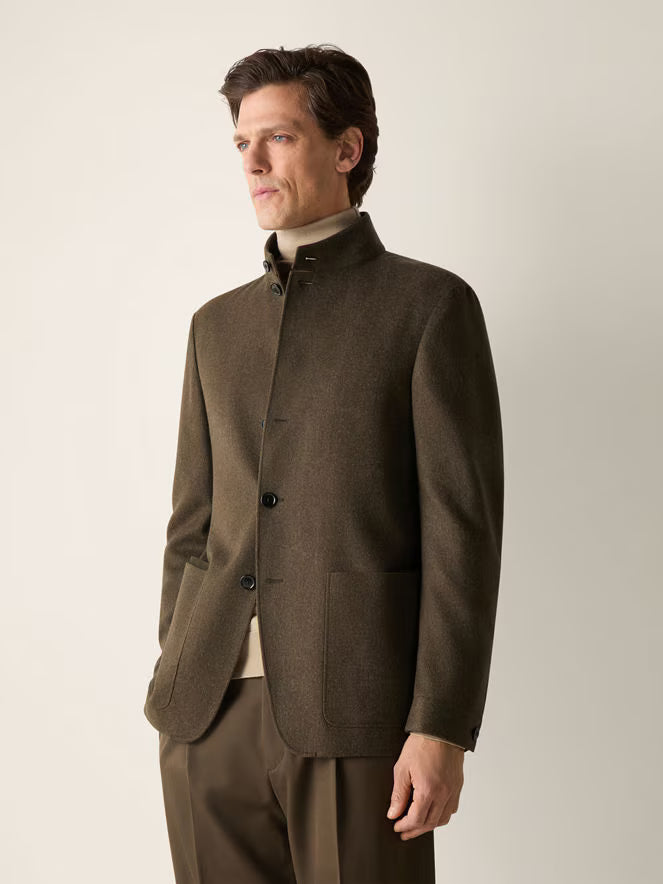 Olive Green Multimélange Oasi Cashmere Il Conte Jacket