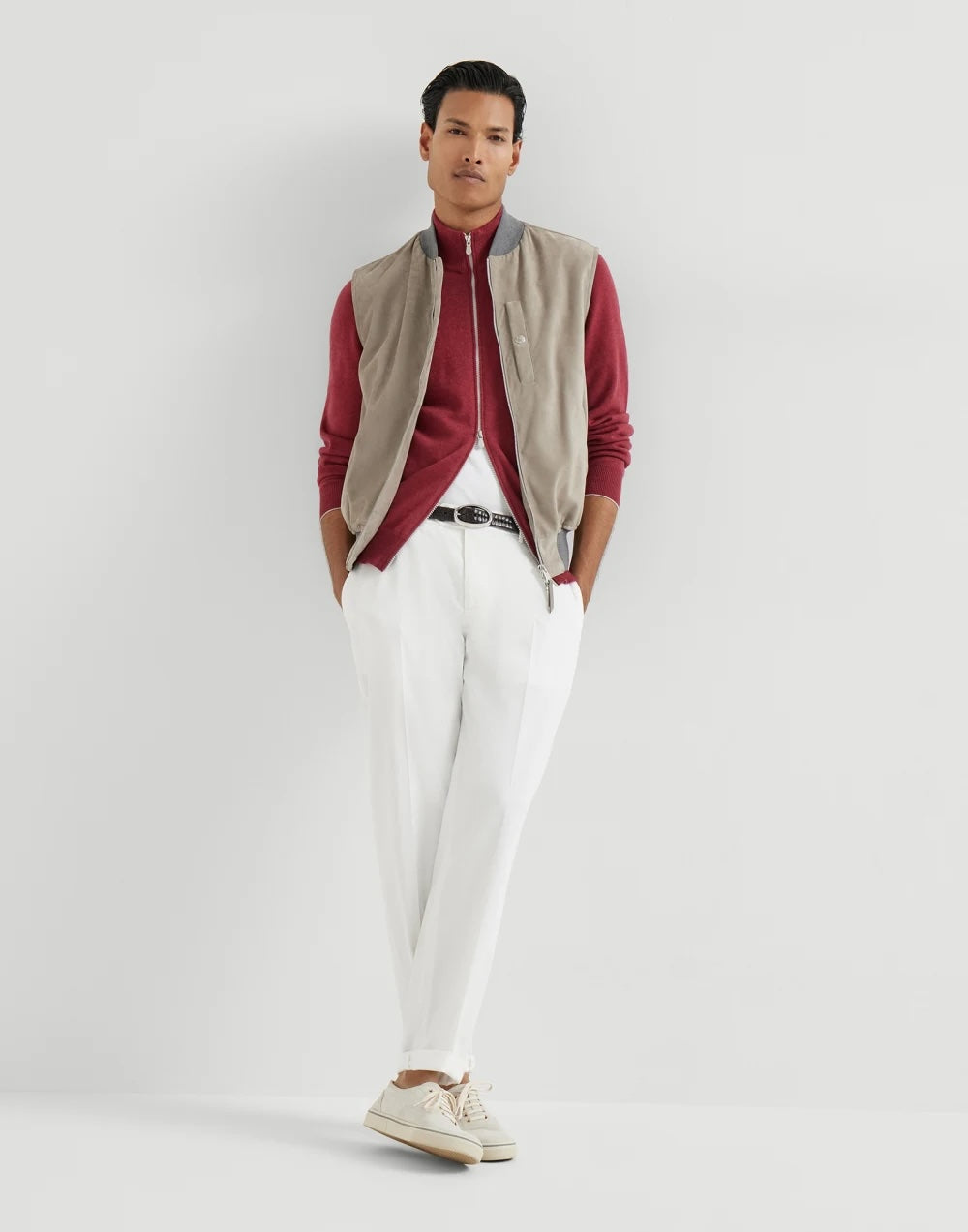 Garment-Dyed Pima-bomullsgabardin Chinos