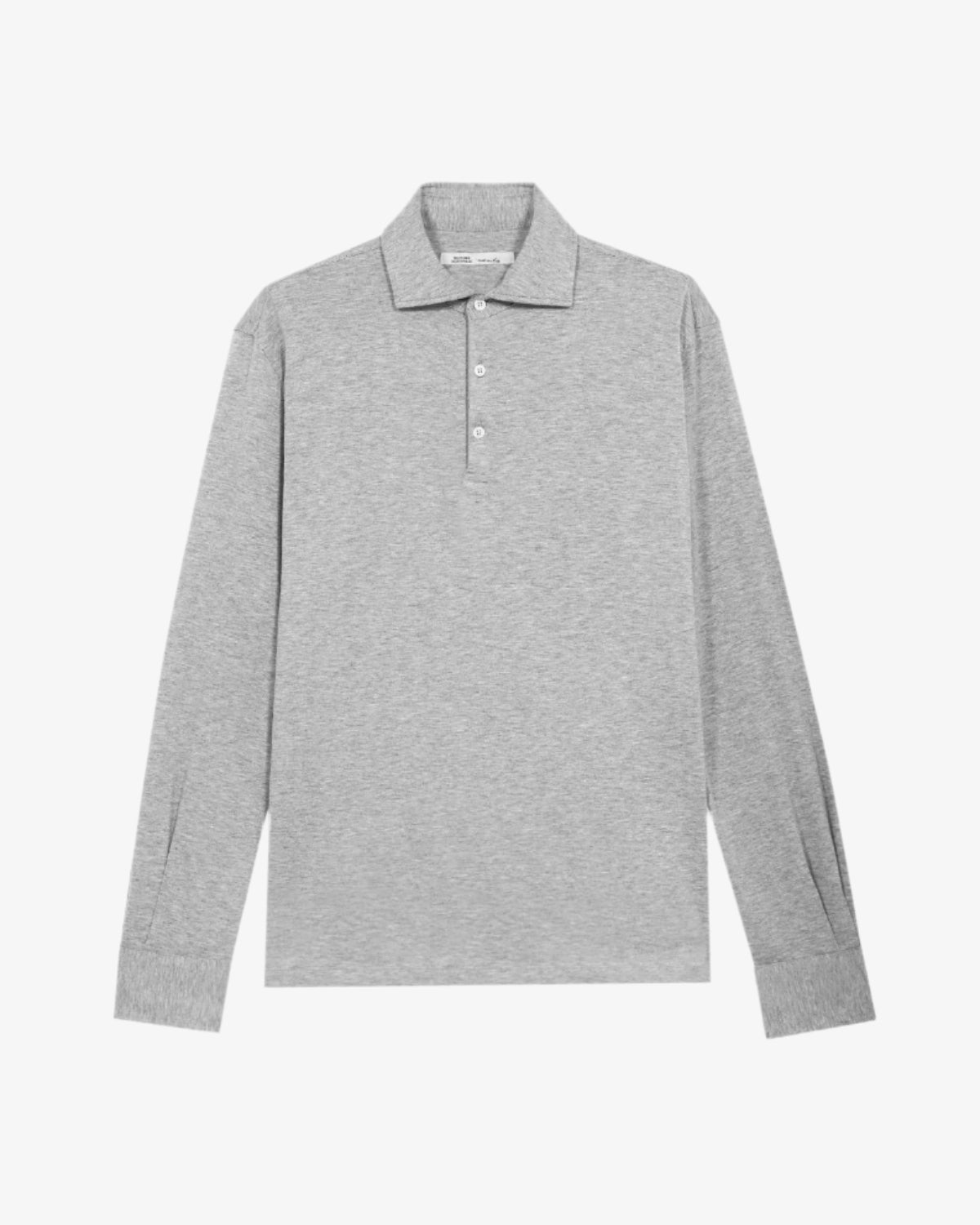 Polo Pique Lang Arm - Grå