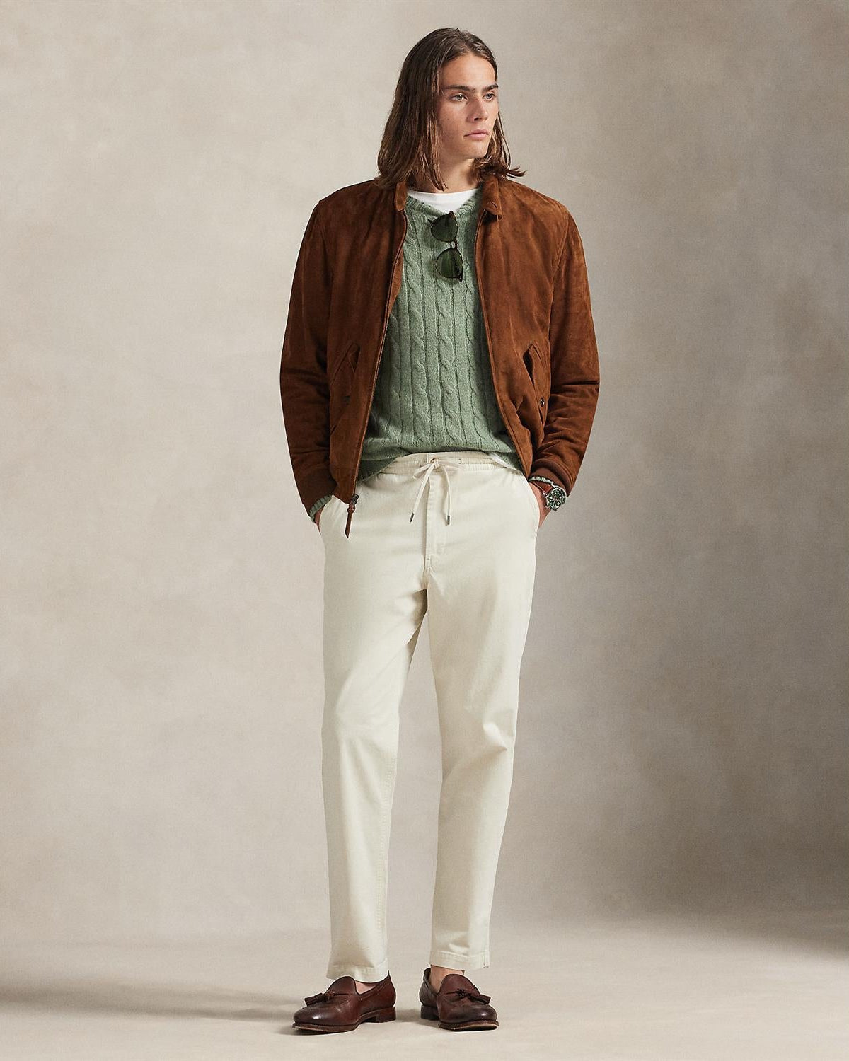 Prepster Flat front Bukse - Beige