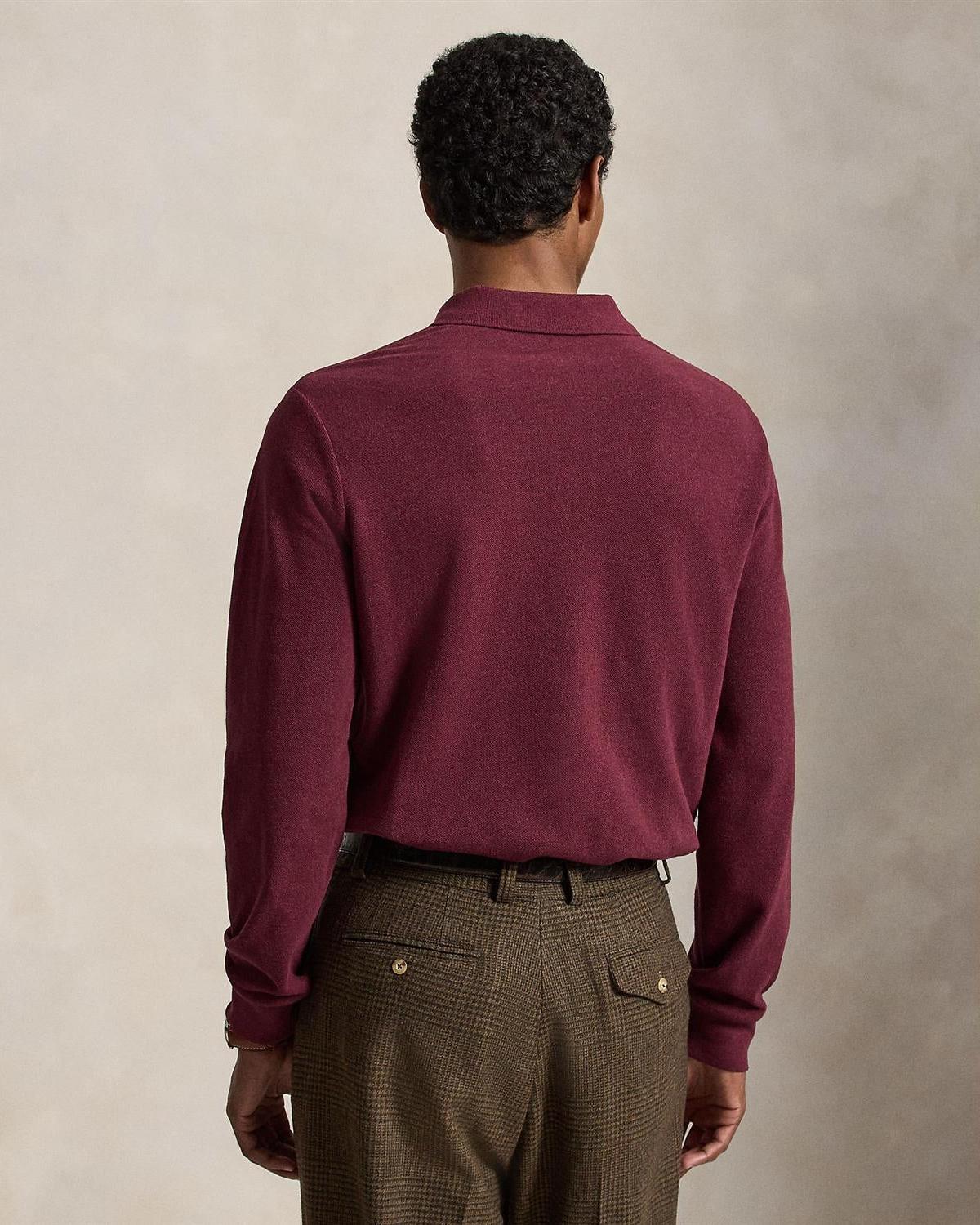 Mesh Polo - Burgunder