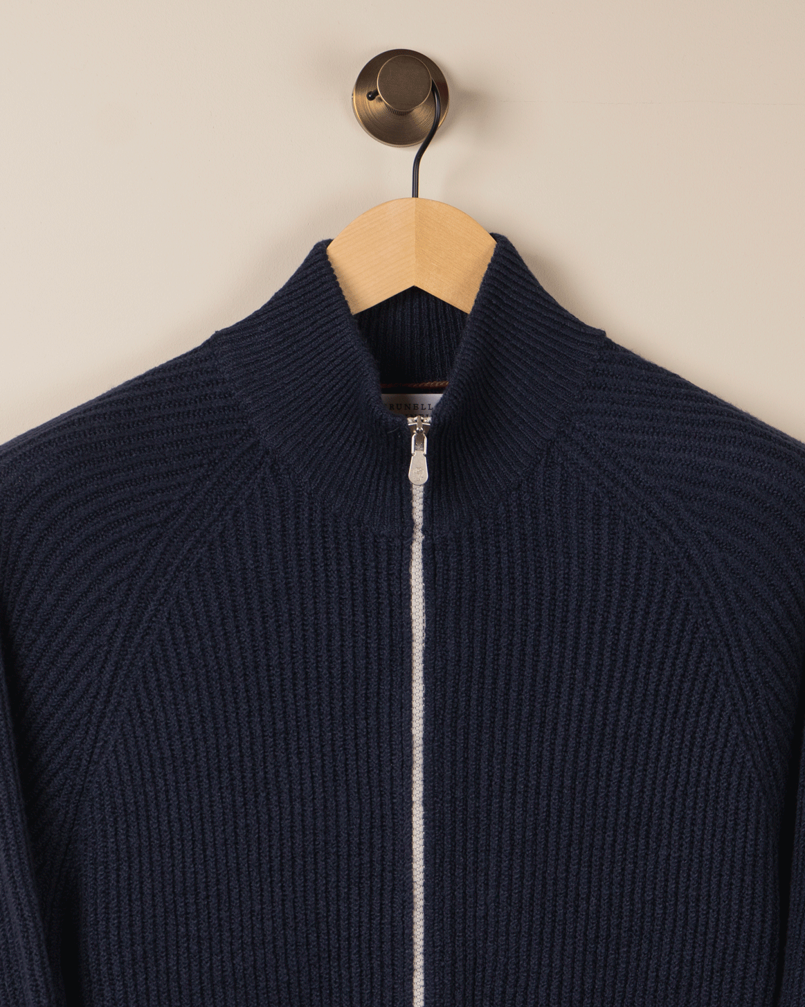 Front Zip Cardigan - Navy