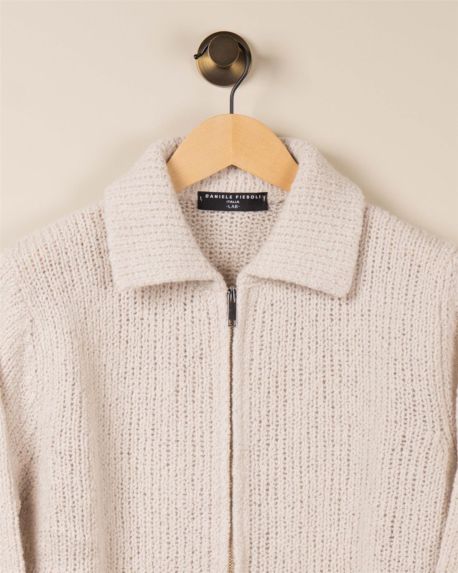 Full Zip Superfine Merino - Krem