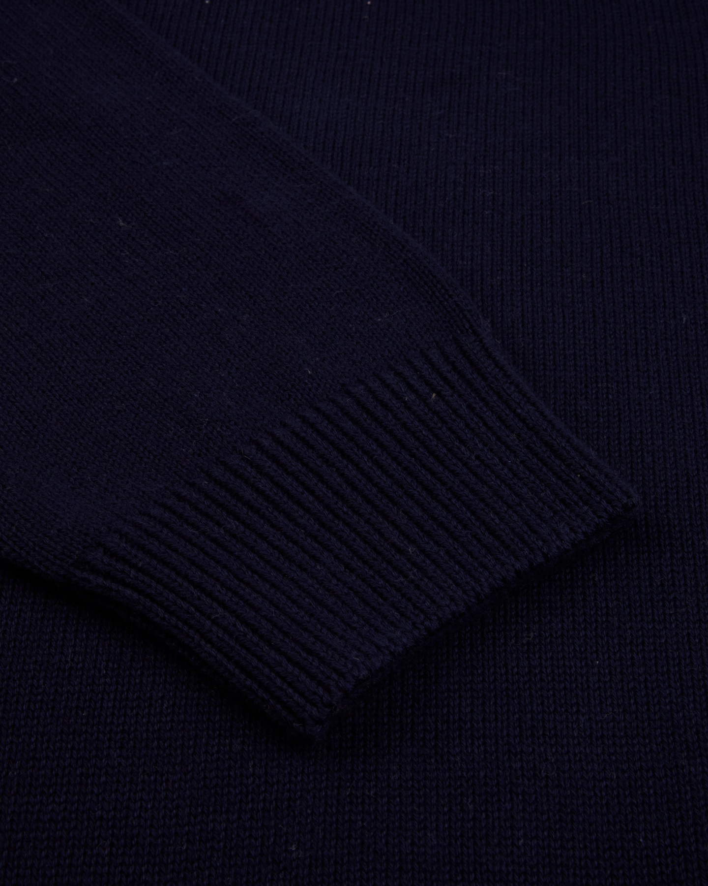 Rundhals Genser Bomull - Navy