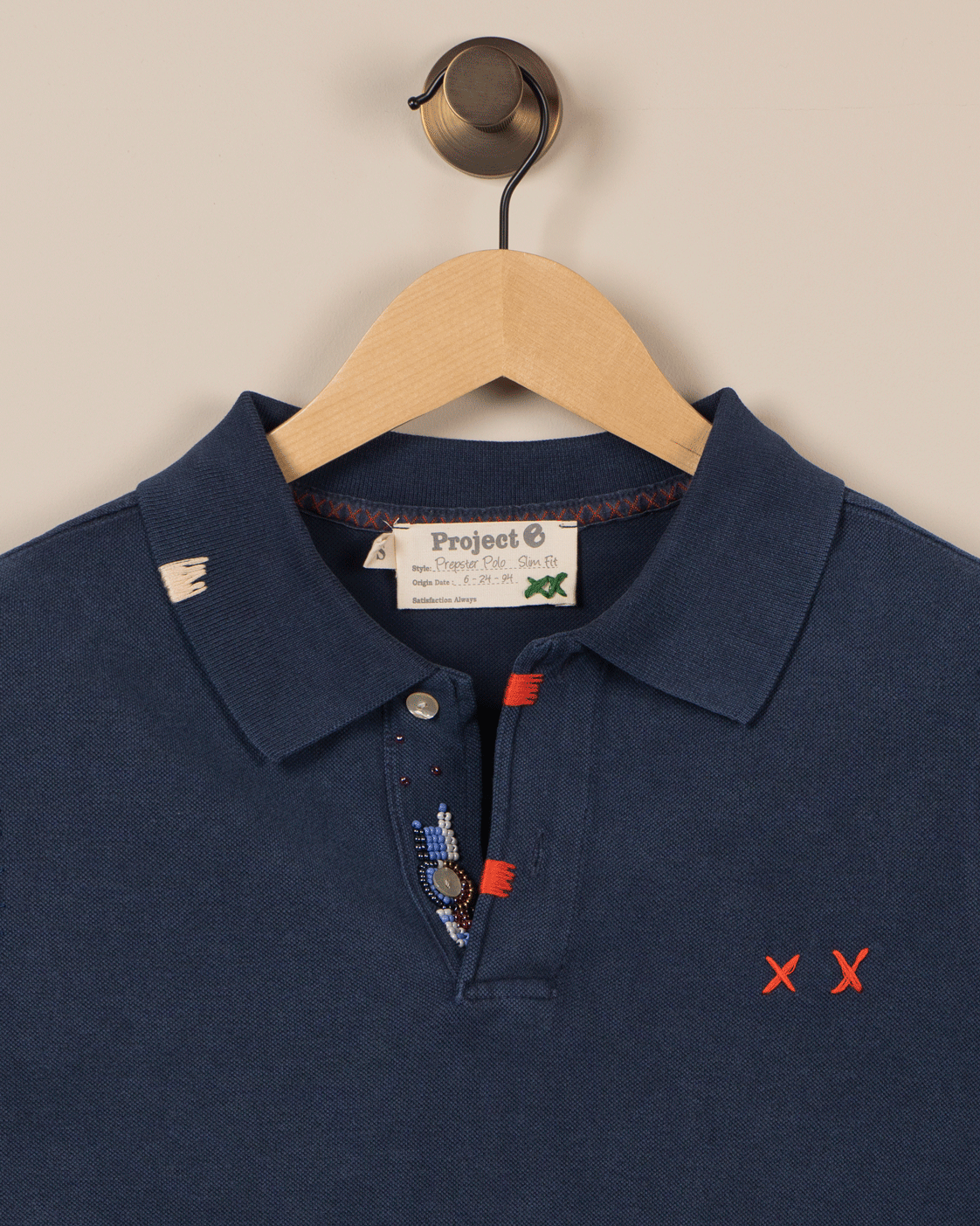 Pique m/Perler - Navy