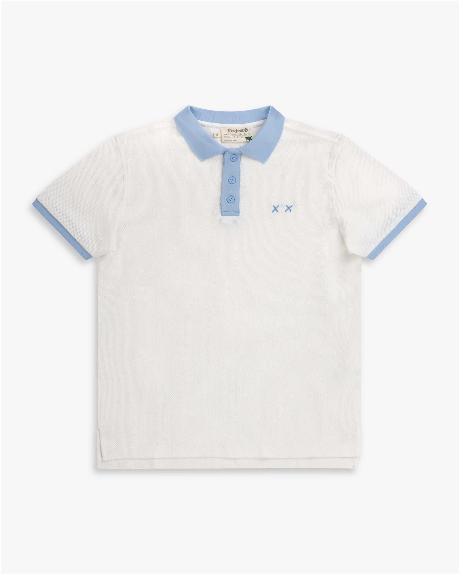 Prepster Polo Kontrast - Hvit