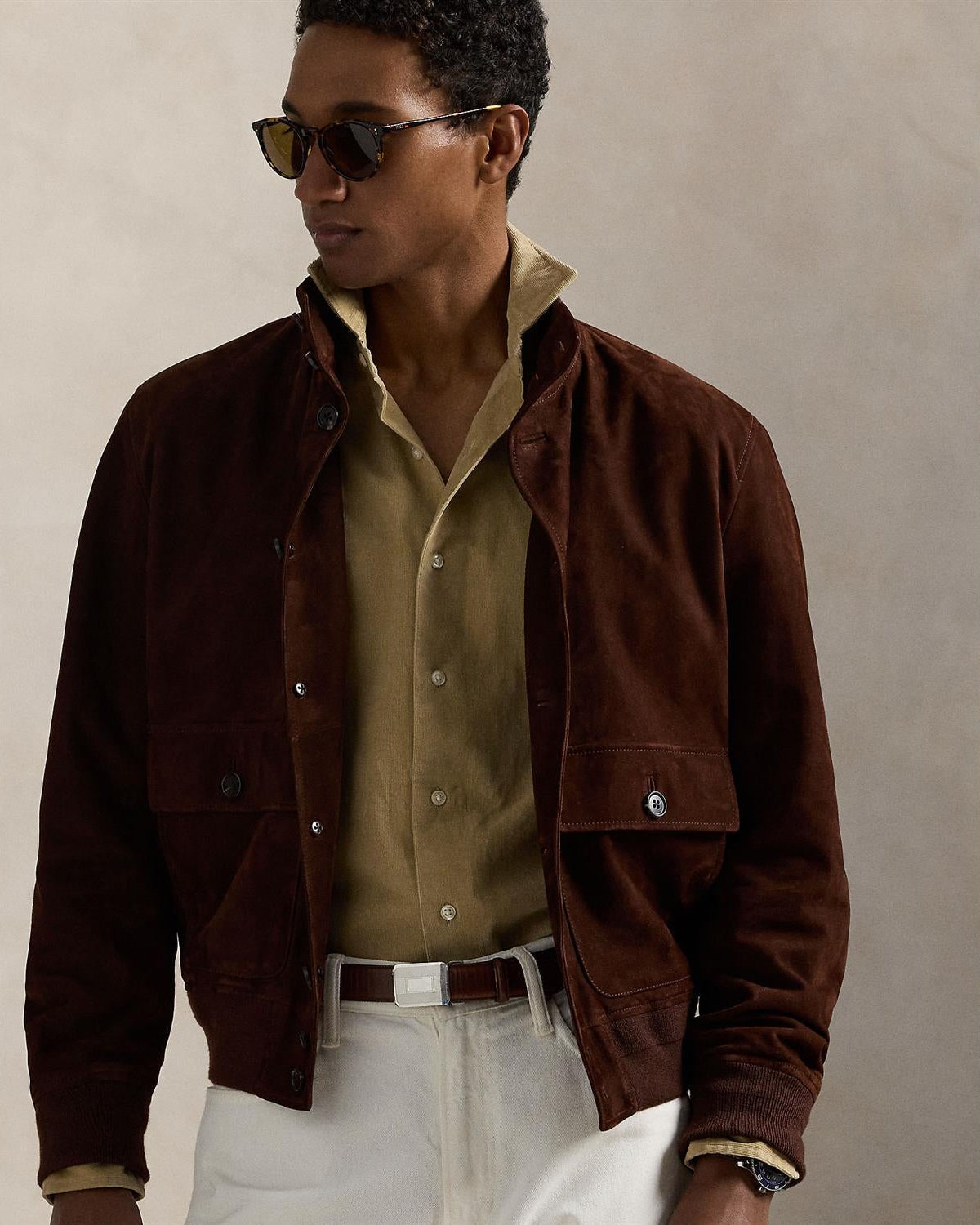 Cord Skjorte Custom Fit - Beige