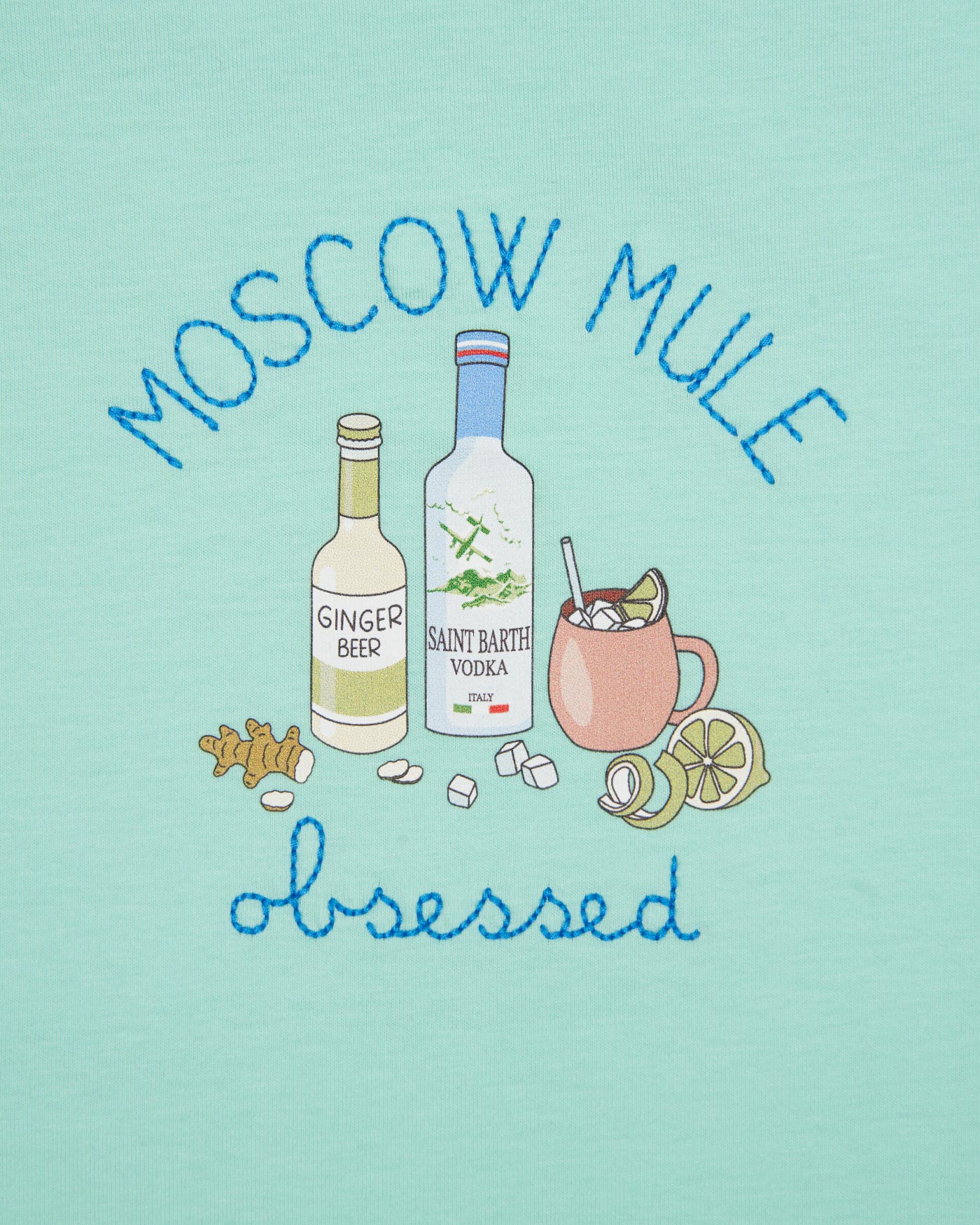 Mintgrønn T-skjorte Moscow Mule-SAINT BARTH-www.gunnaroye.no