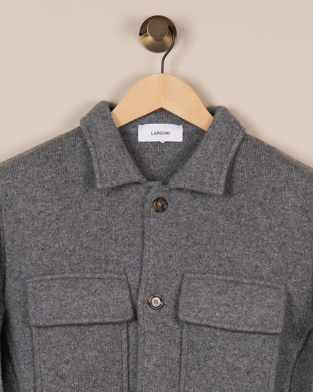 Knit overshirt- Grå